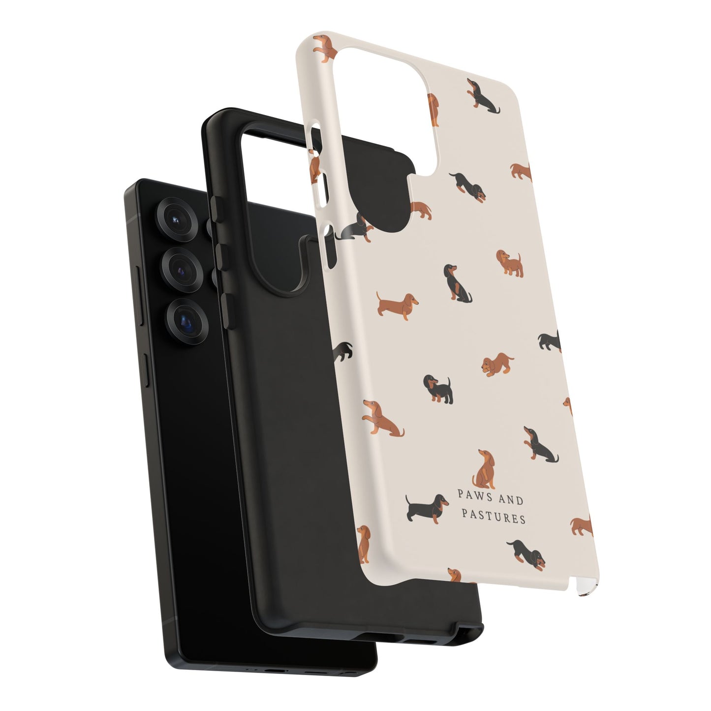Dachshund Pattern Phone Case — Cute Wiener Dog Protective Cover