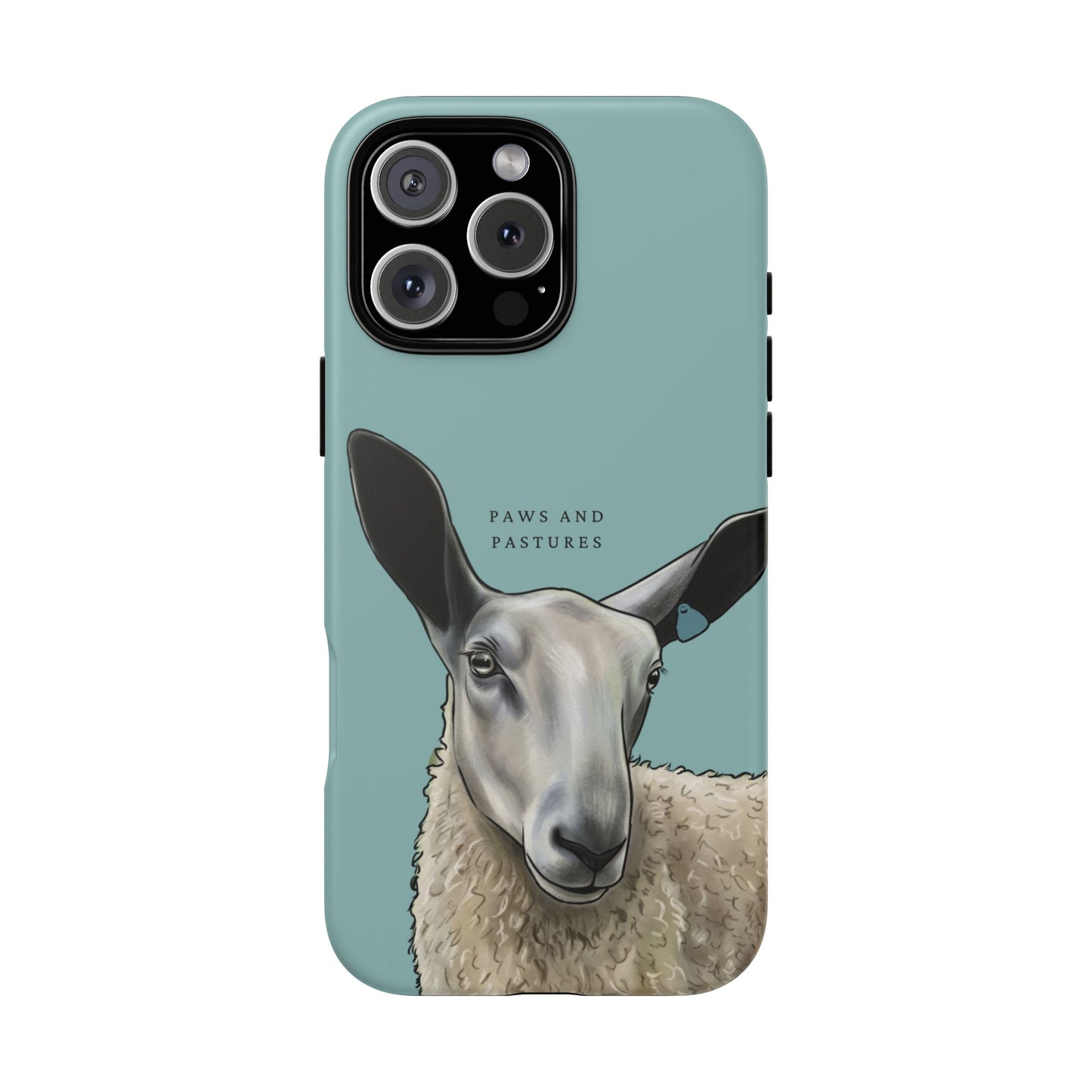Blue Faced Leicester Sheep Portrait Phone Case – Paws and Pastures Protective Hard Case