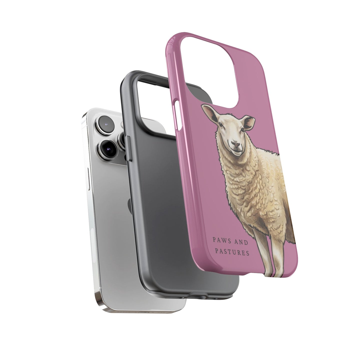 Pink Sheep Illustration Tough Phone Case