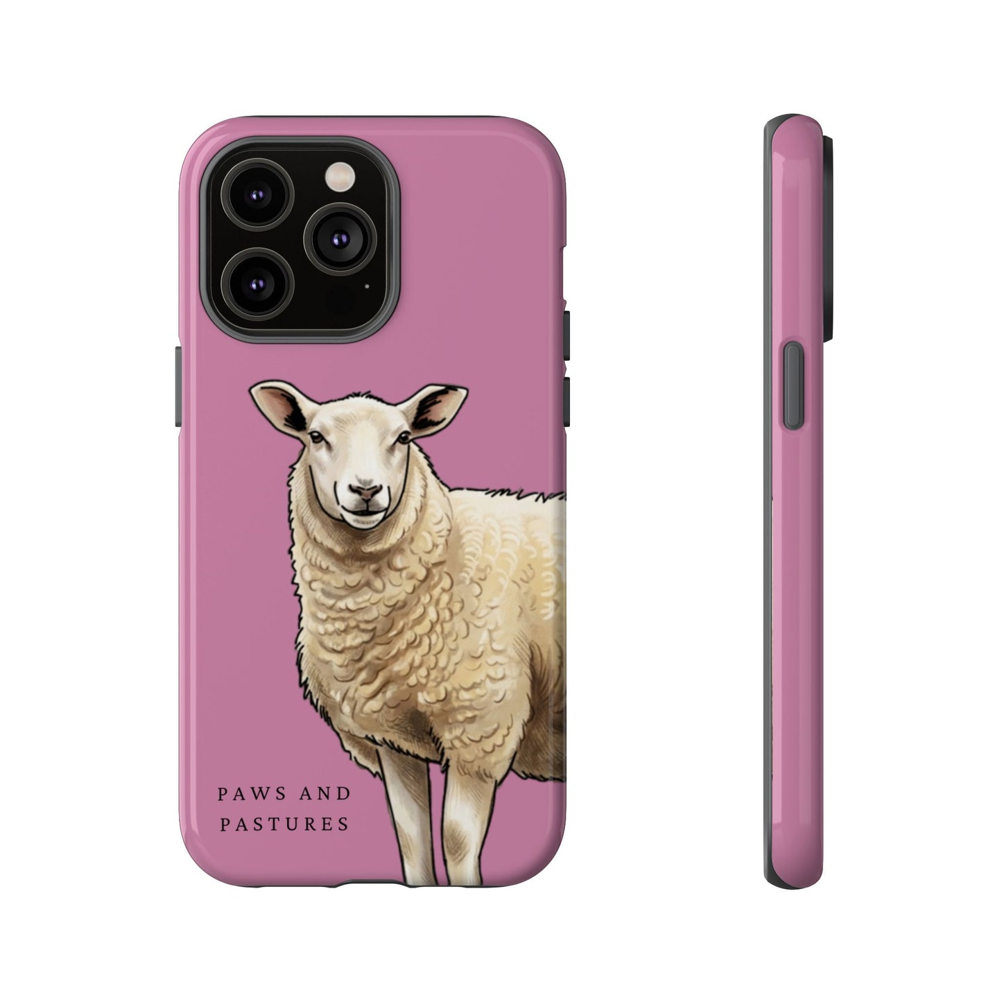 Pink Sheep Illustration Tough Phone Case
