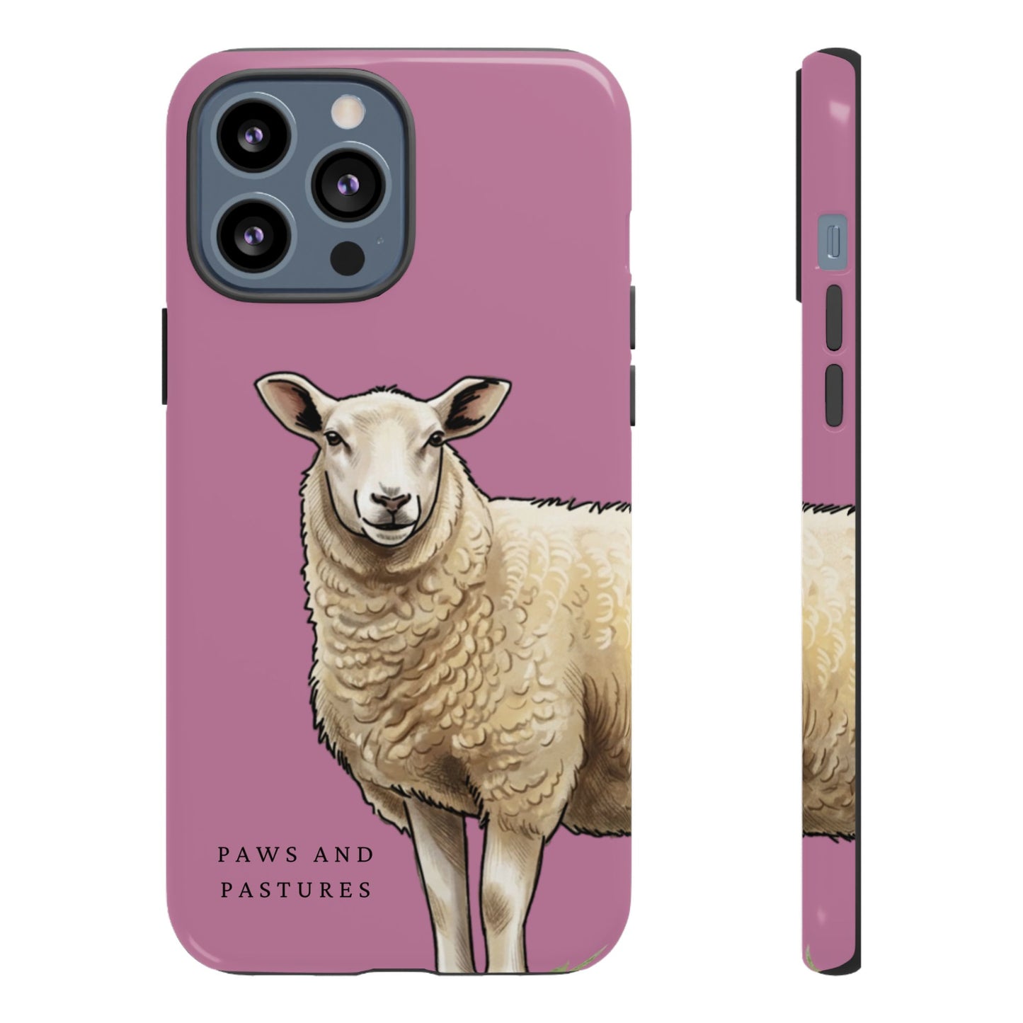 Pink Sheep Illustration Tough Phone Case