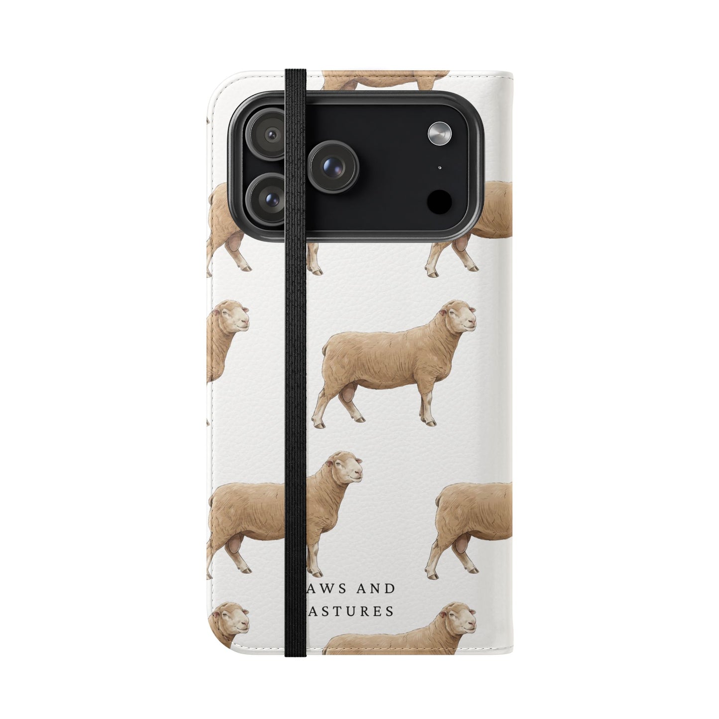 Sheep Pattern iPhone Flip Case