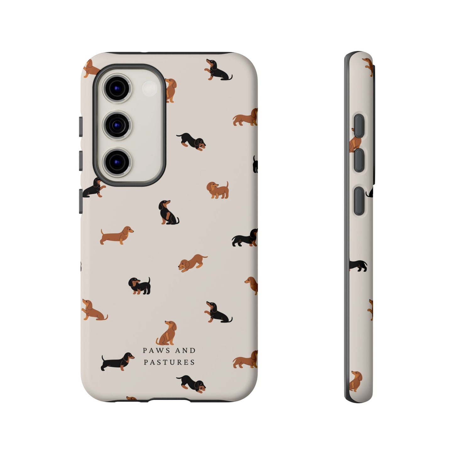 Dachshund Pattern Phone Case — Cute Wiener Dog Protective Cover