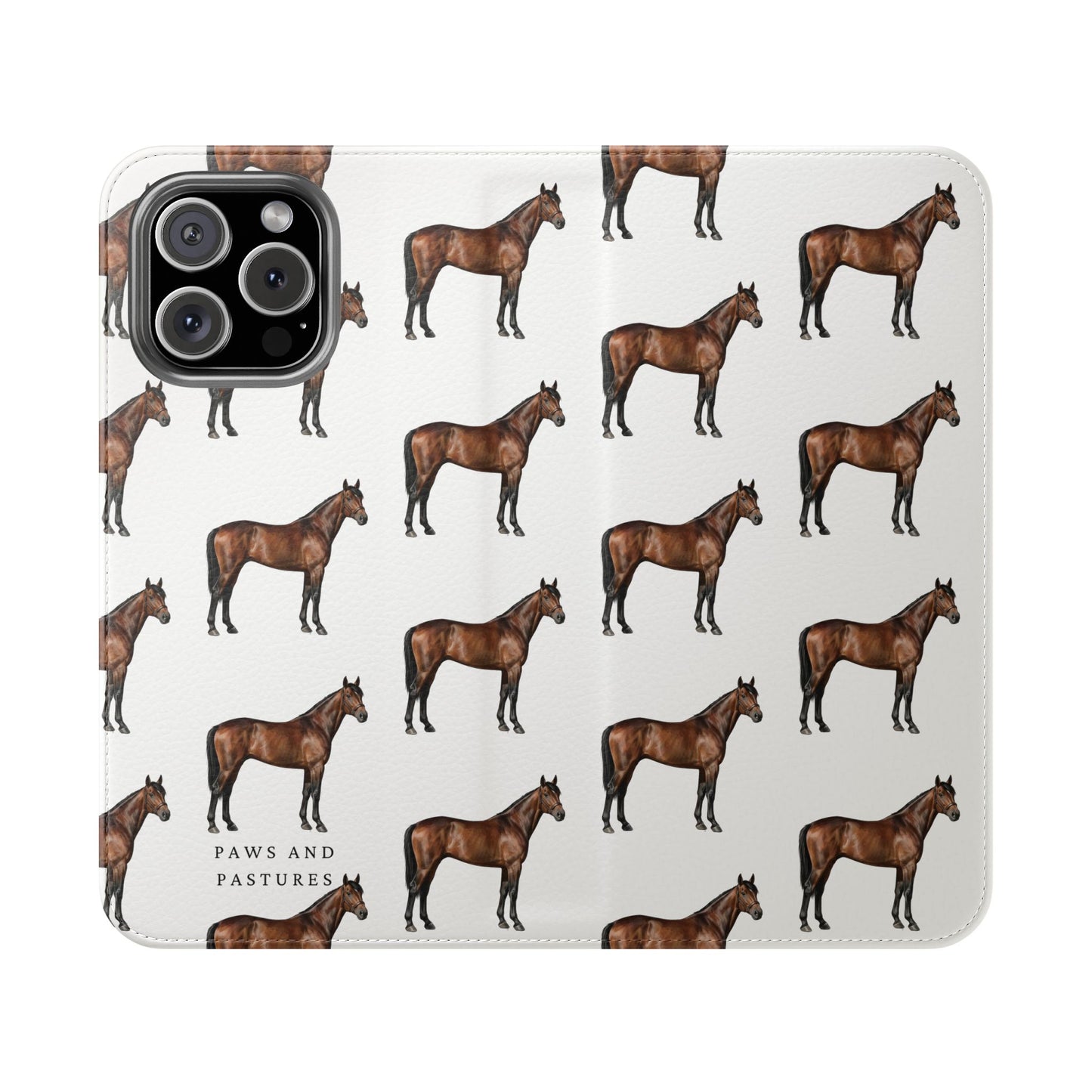 Horse Pattern iPhone Flip Case