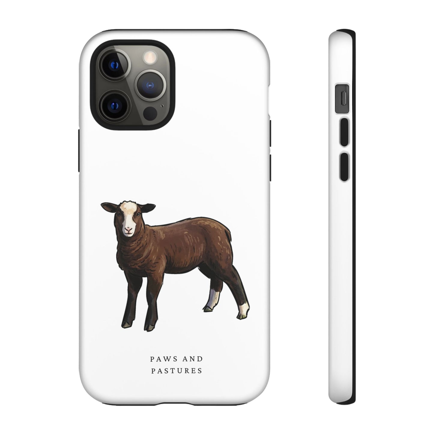 Zwartble Phone Case — Brown Sheep Illustration "Paws and Pastures"