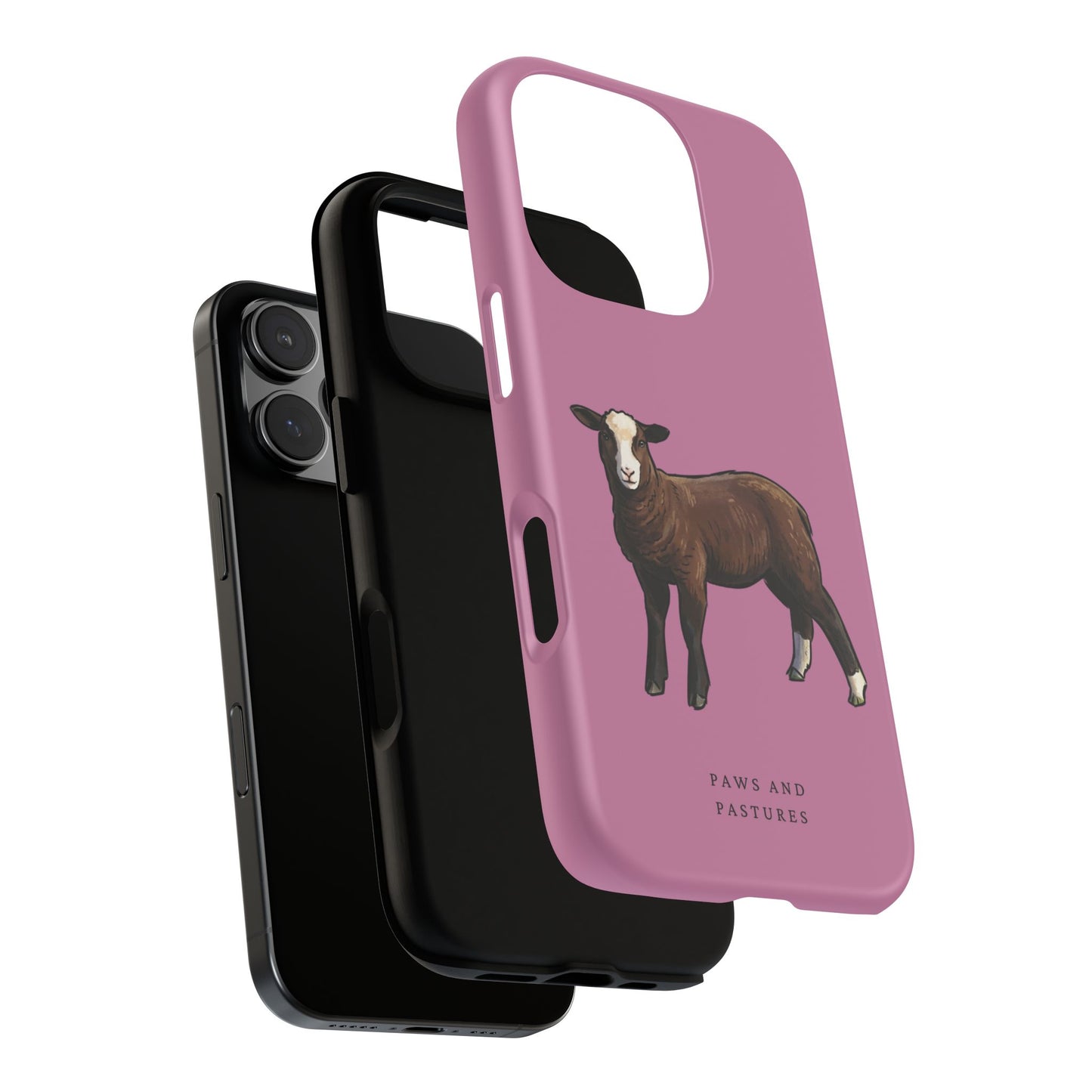 Zwartble Phone Case — Brown Sheep Illustration "Paws and Pastures"