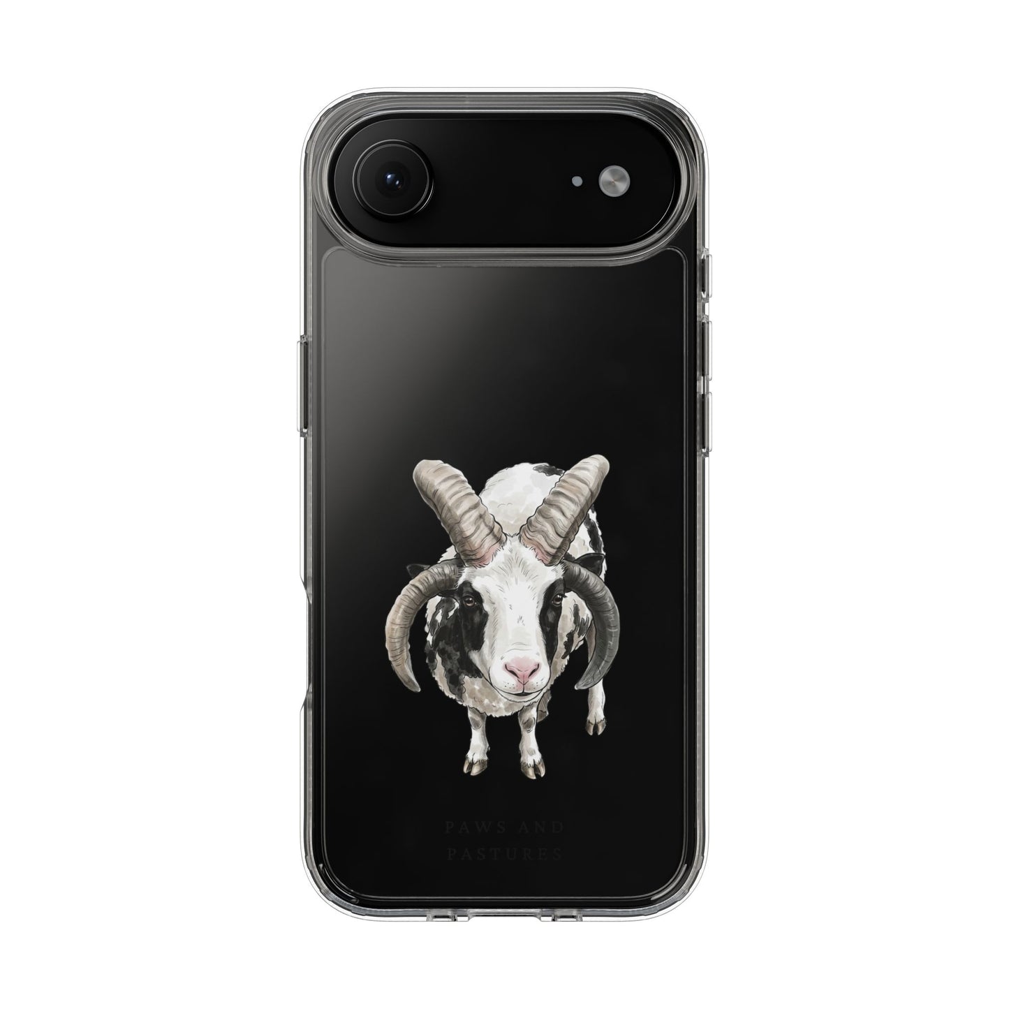 Jacob Sheep Clear Phone Case — Cute Goat Illustration Clear Case for Sheep Lovers