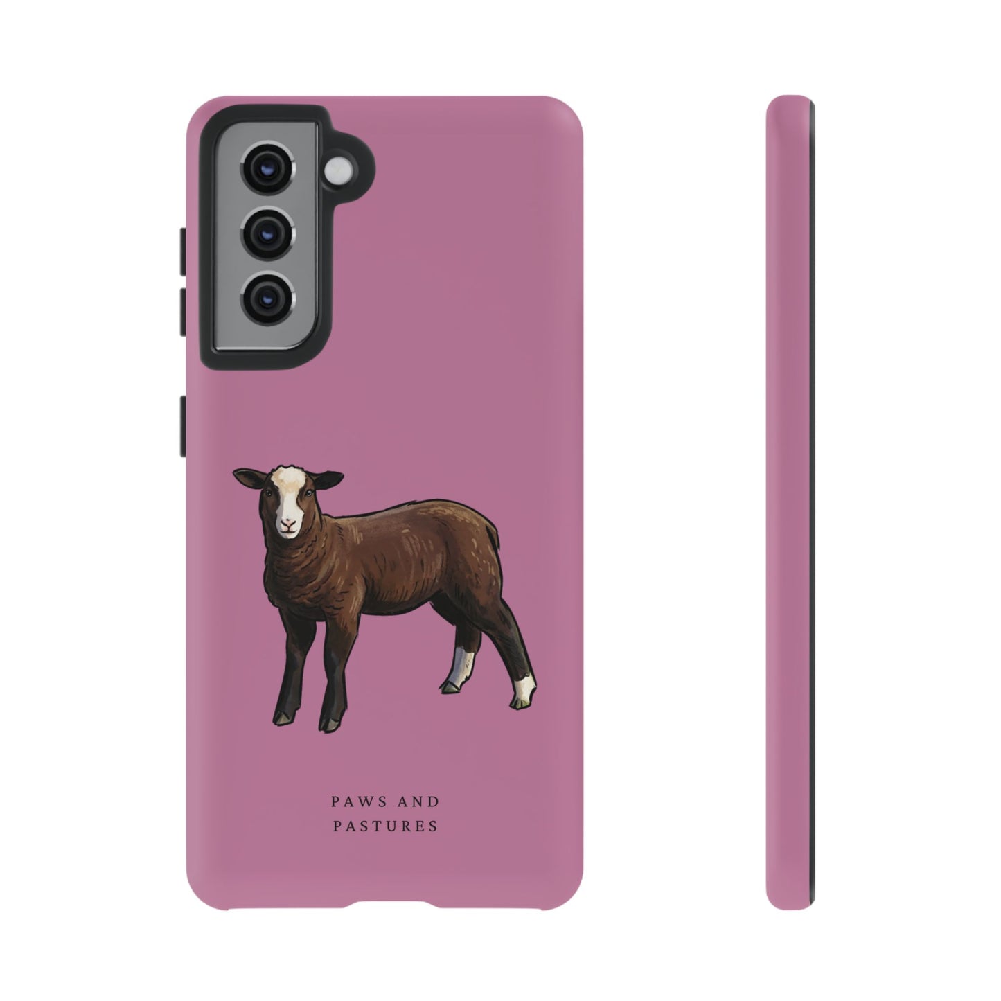 Zwartble Phone Case — Brown Sheep Illustration "Paws and Pastures"