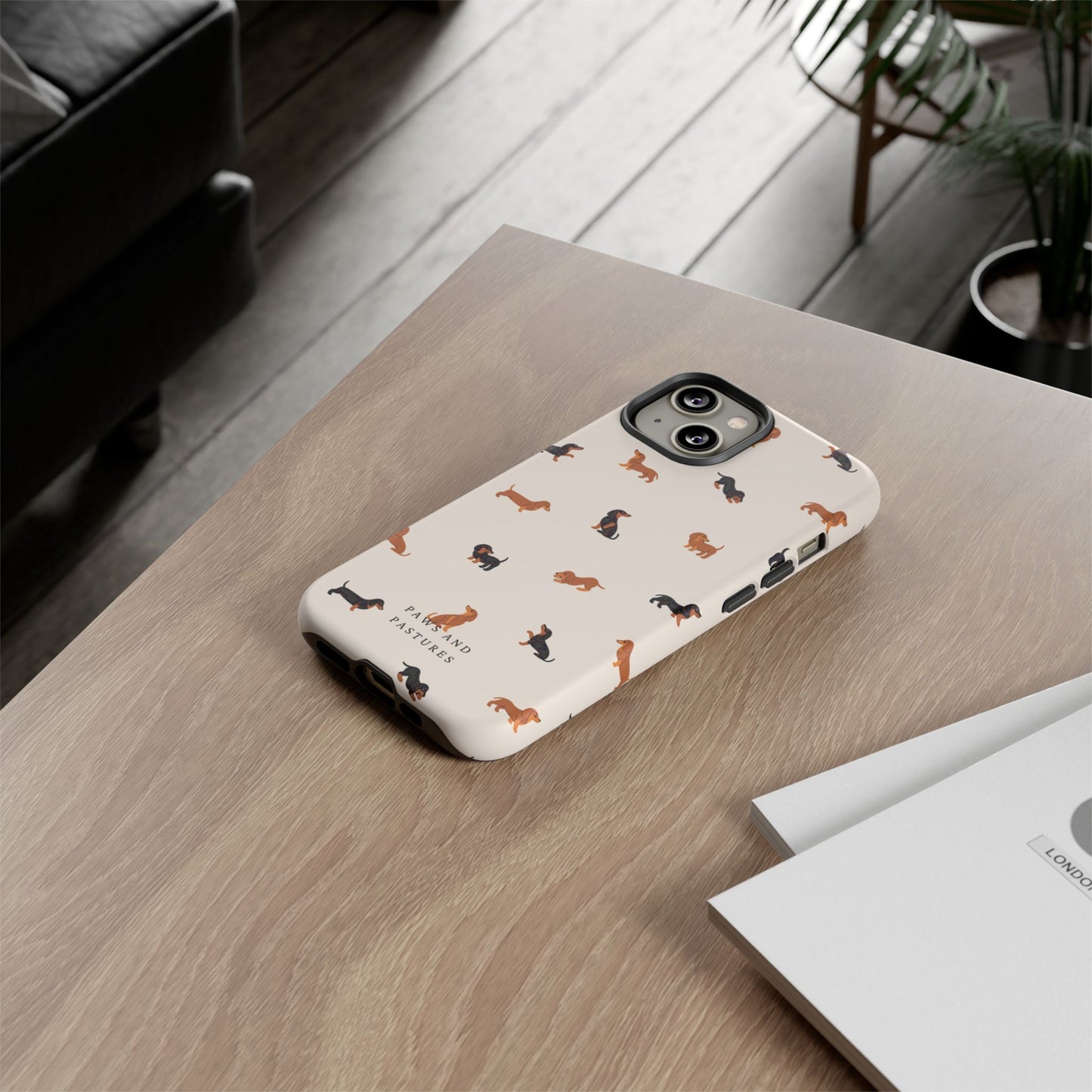Dachshund Pattern Phone Case — Cute Wiener Dog Protective Cover