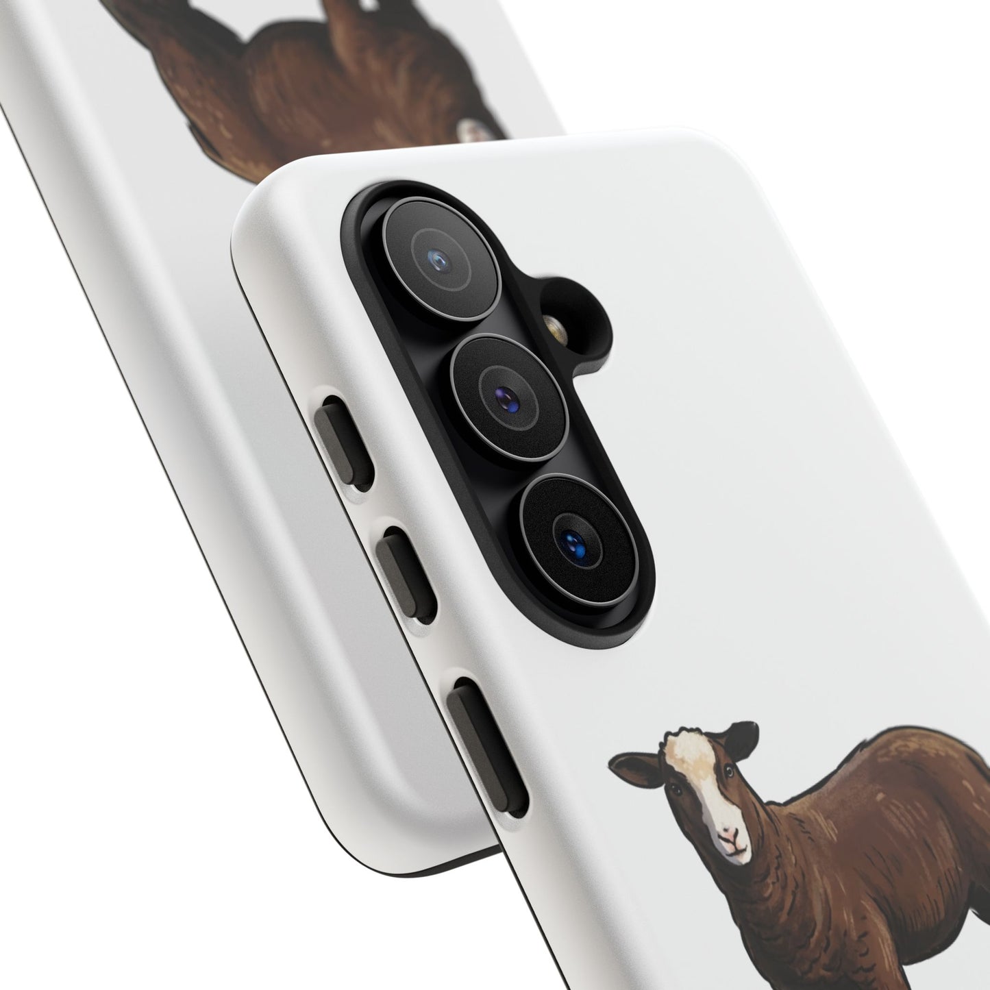 Zwartble Phone Case — Brown Sheep Illustration "Paws and Pastures"