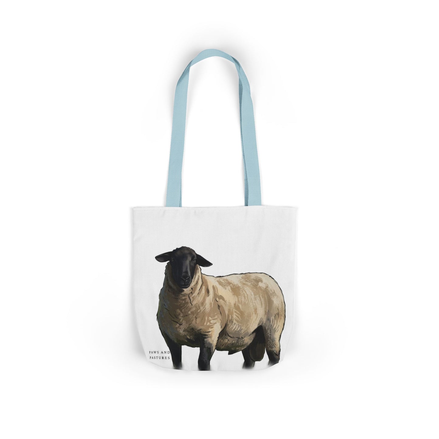Suffolk Sheep Illustration Canvas Tote Bag – Country Farm Animal Market Tote
