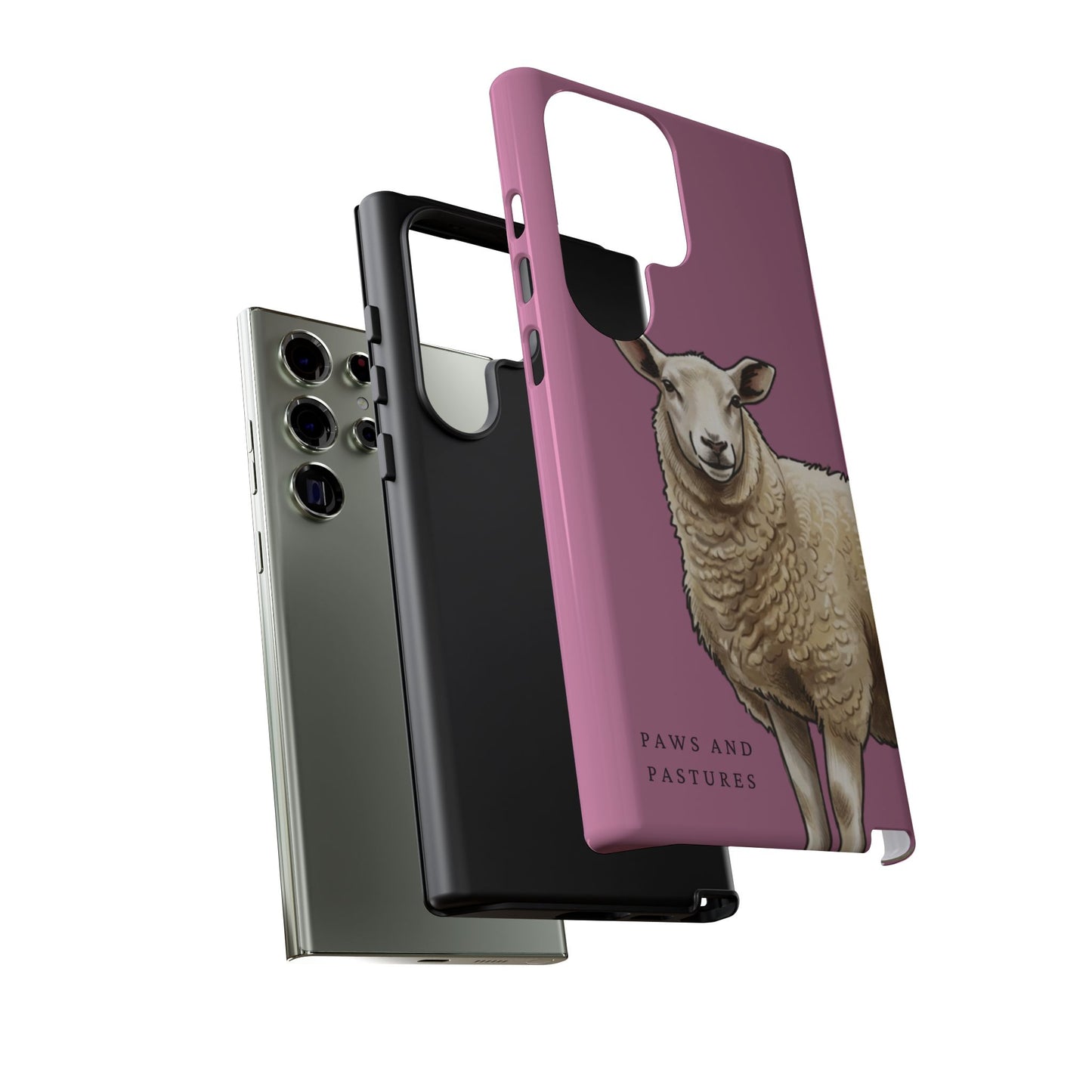 Pink Sheep Illustration Tough Phone Case