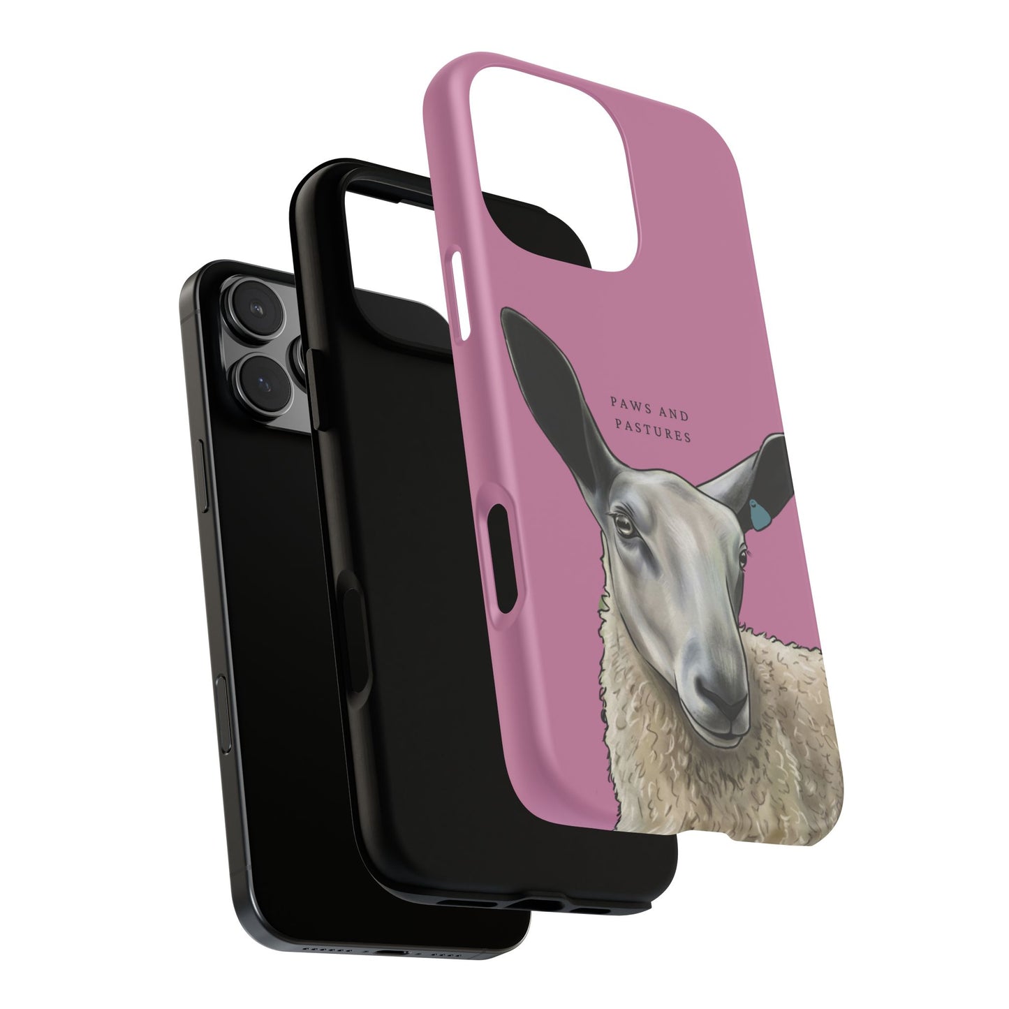 Blue Faced Leicester Sheep Portrait Phone Case – Paws and Pastures Protective Hard Case