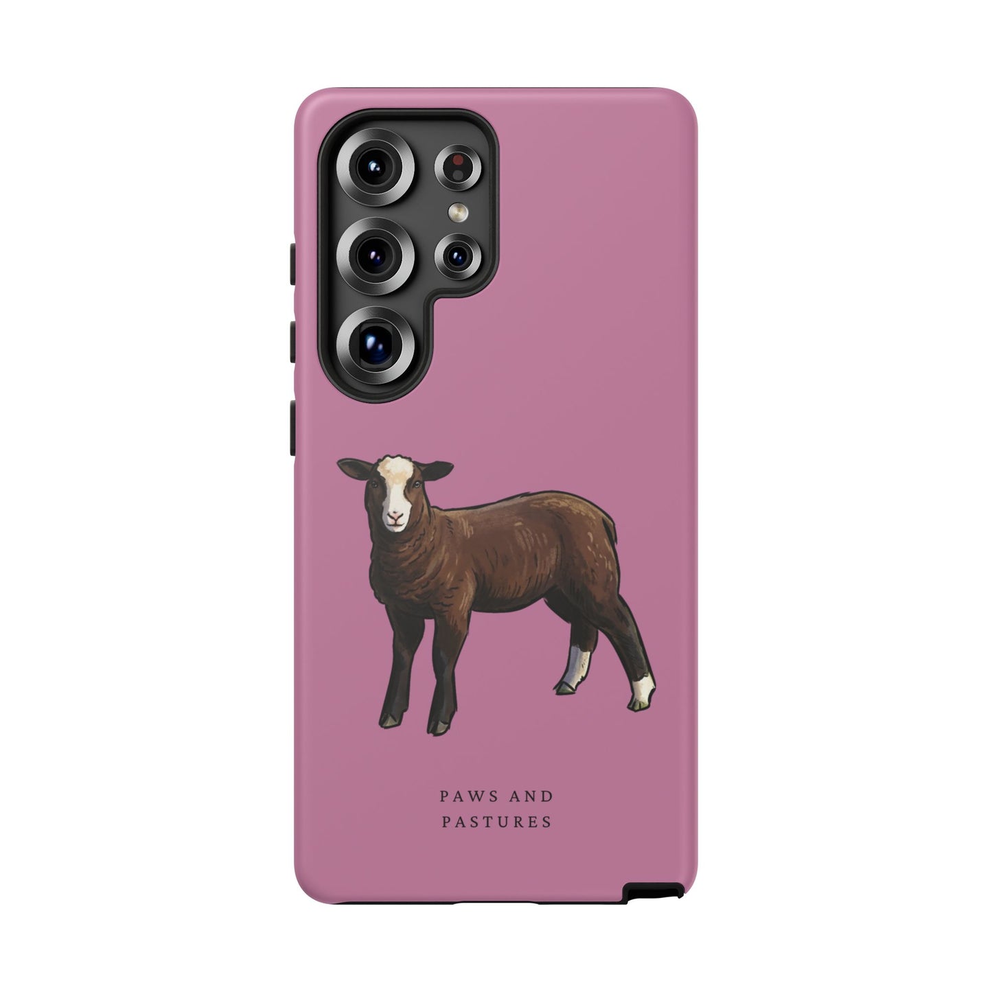 Zwartble Phone Case — Brown Sheep Illustration "Paws and Pastures"