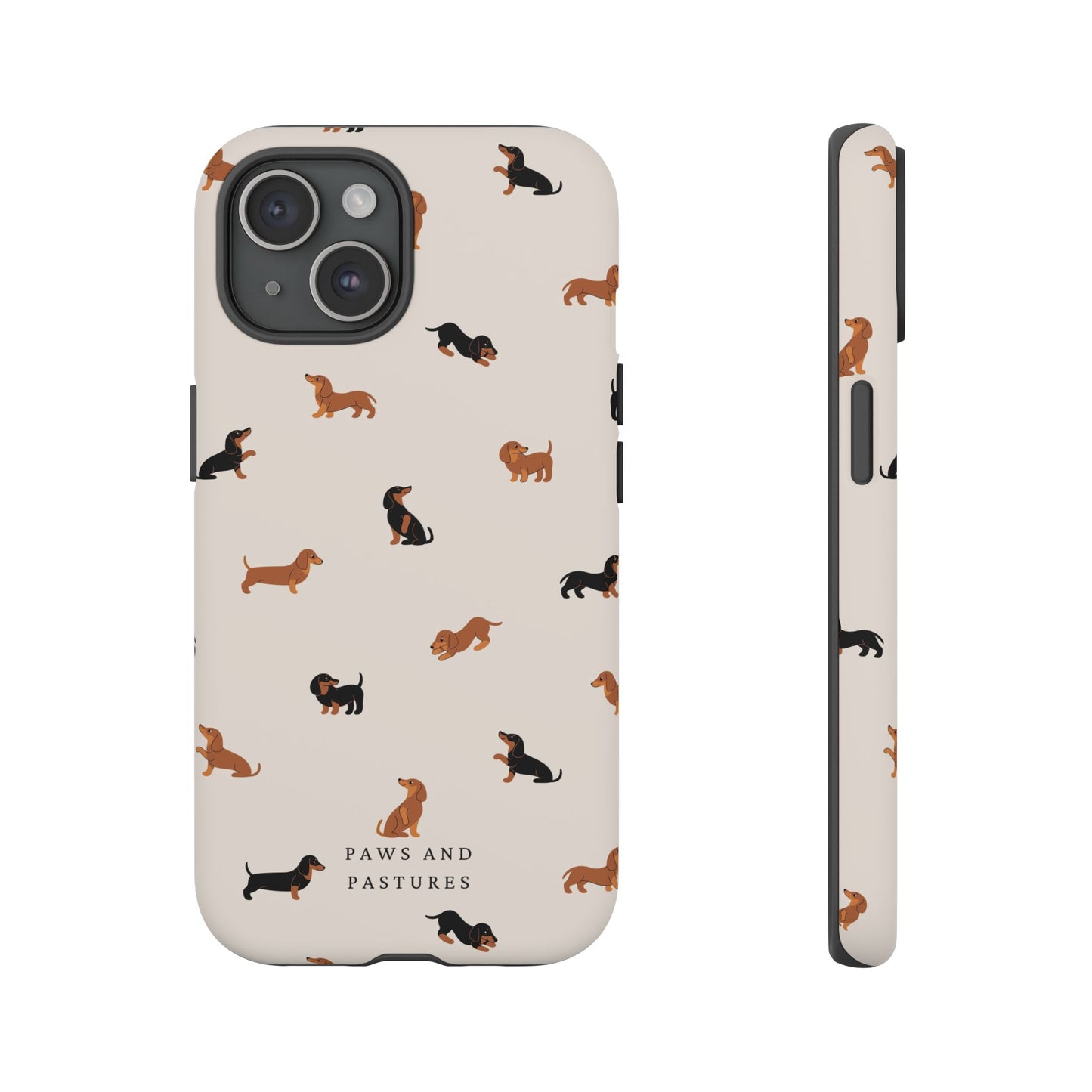 Dachshund Pattern Phone Case — Cute Wiener Dog Protective Cover