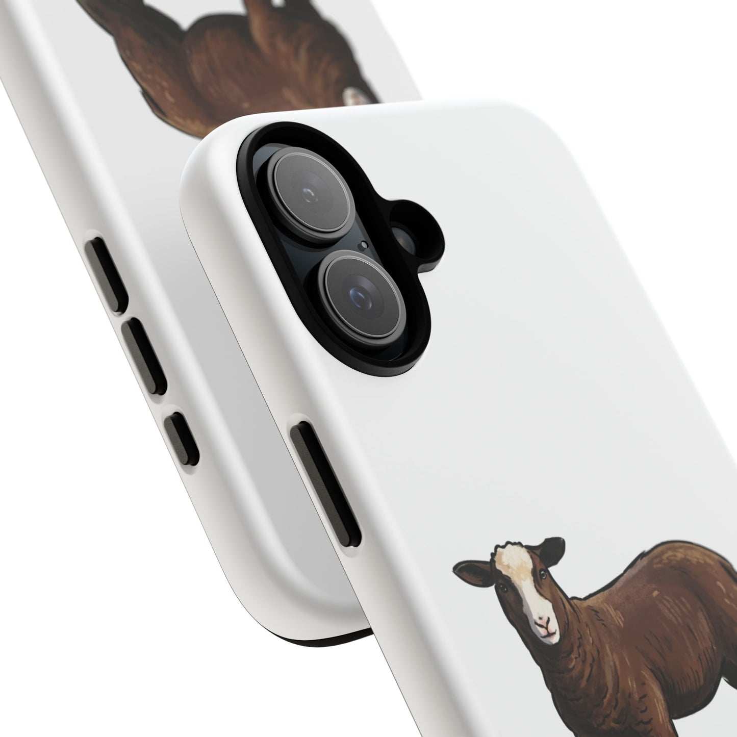 Zwartble Phone Case — Brown Sheep Illustration "Paws and Pastures"