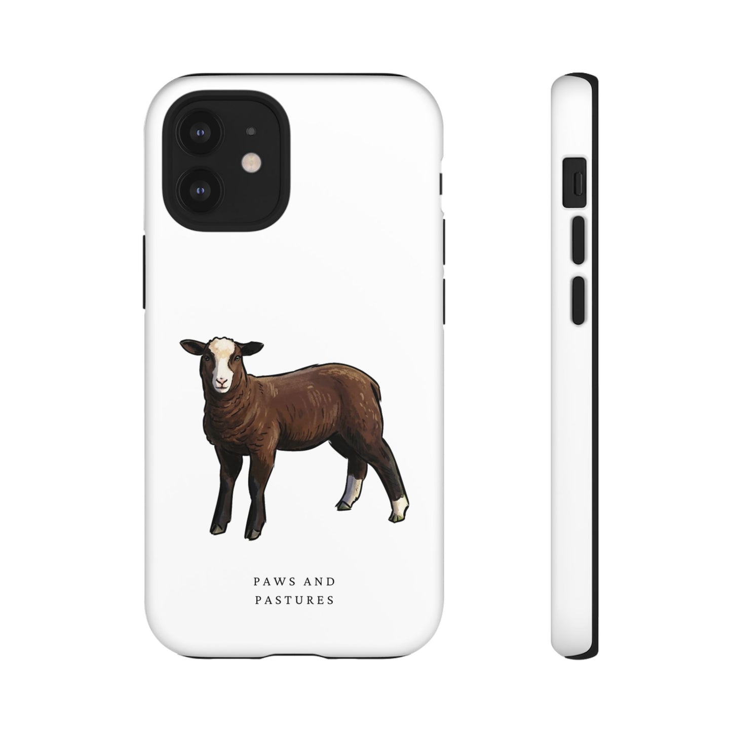 Zwartble Phone Case — Brown Sheep Illustration "Paws and Pastures"