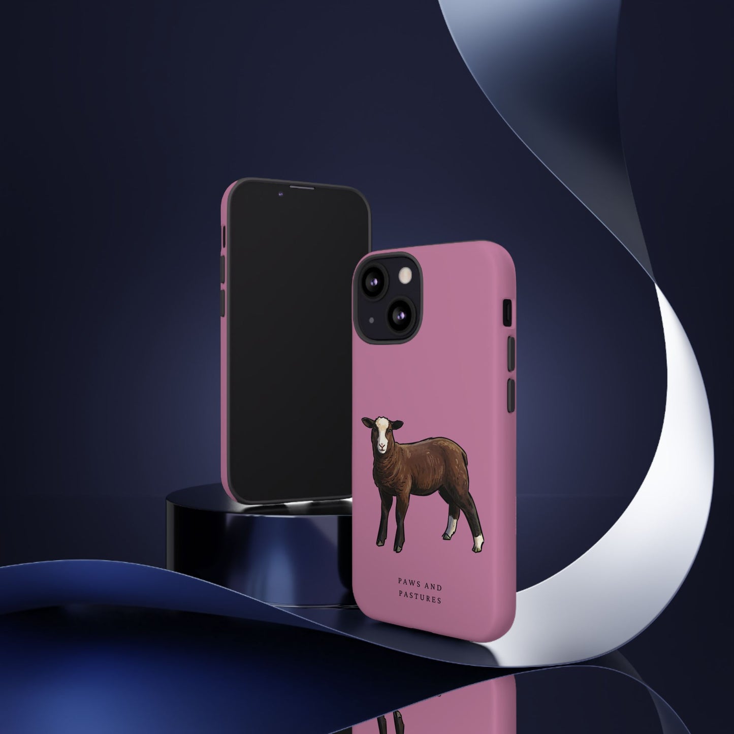 Zwartble Phone Case — Brown Sheep Illustration "Paws and Pastures"