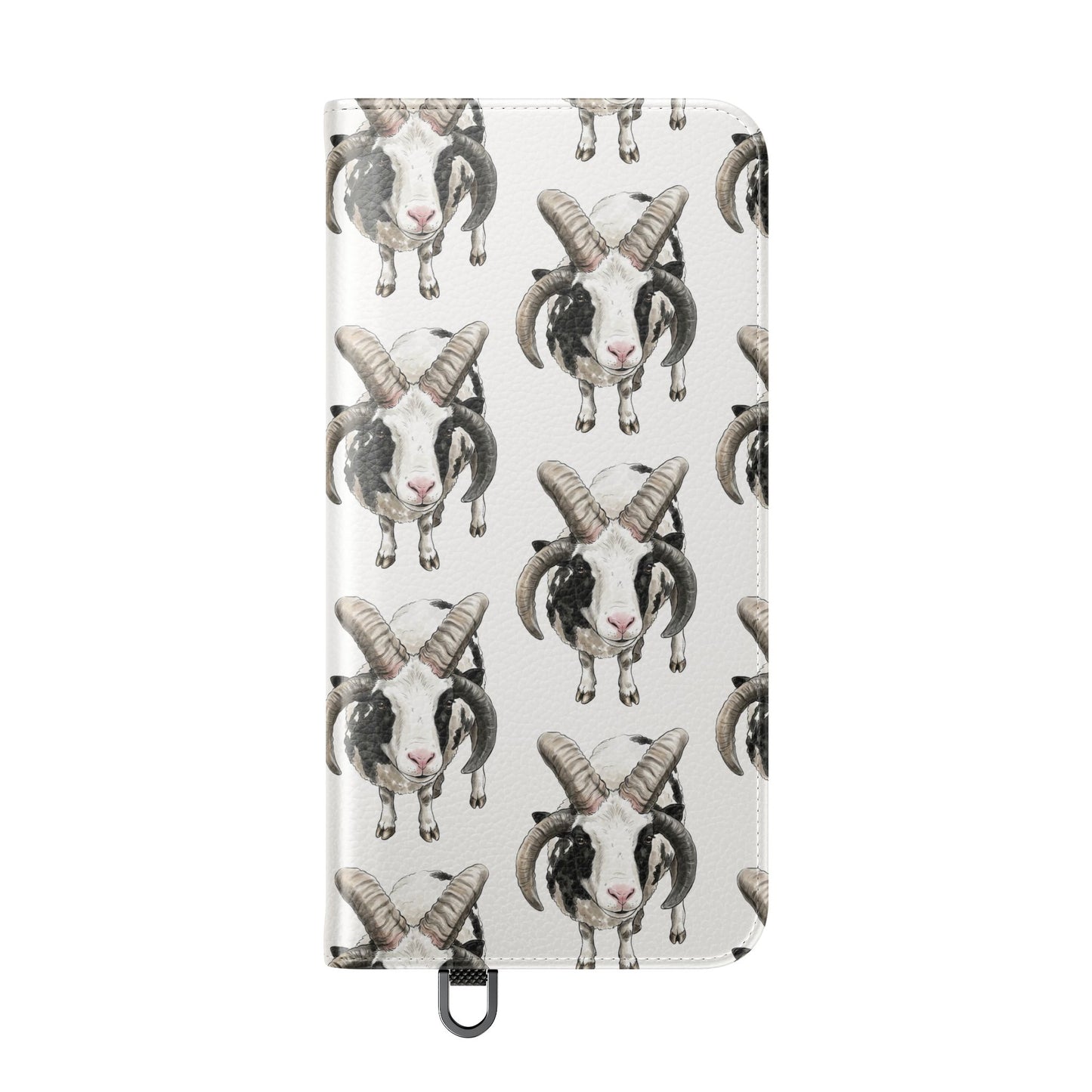Jacob Sheep Pattern Flip Phone Case — Cute Farm Animal Wallet Cover