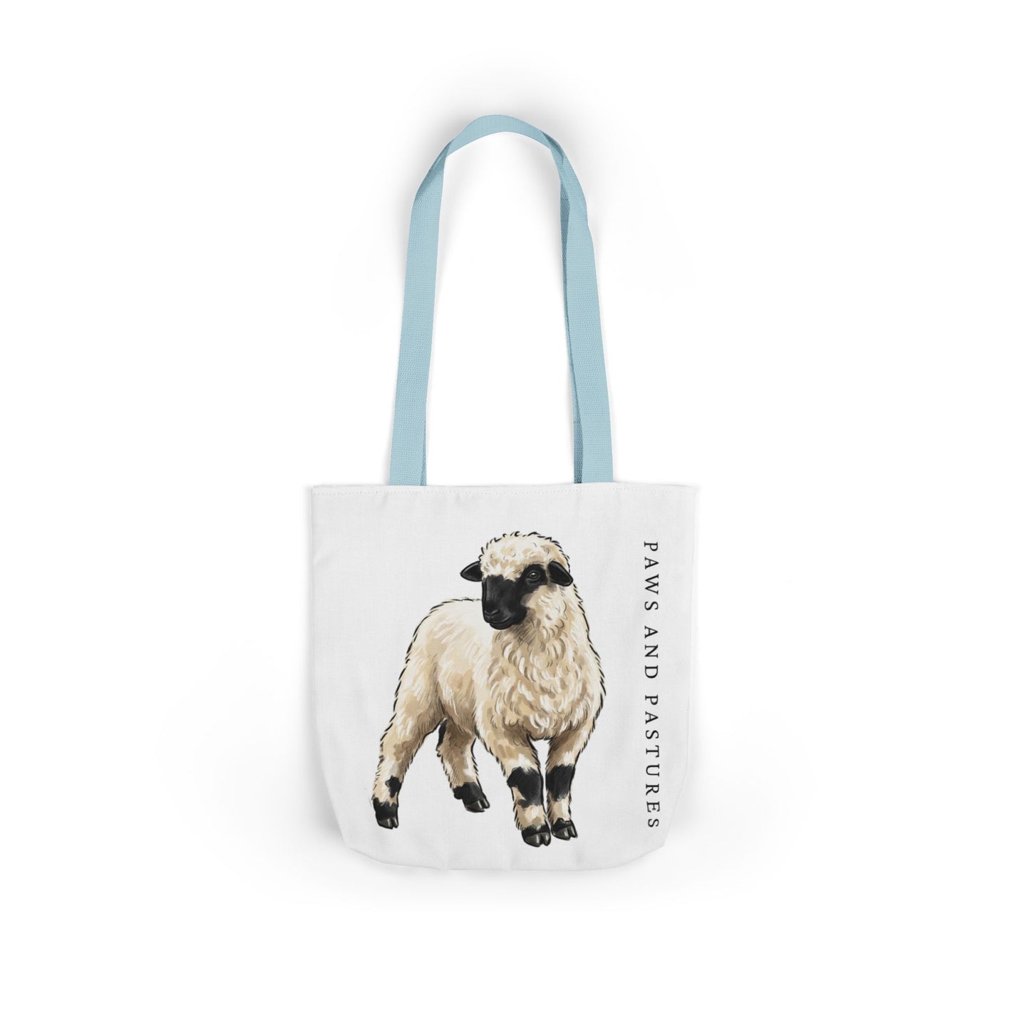 Valais Blacknose Sheep Illustration Canvas Tote Bag