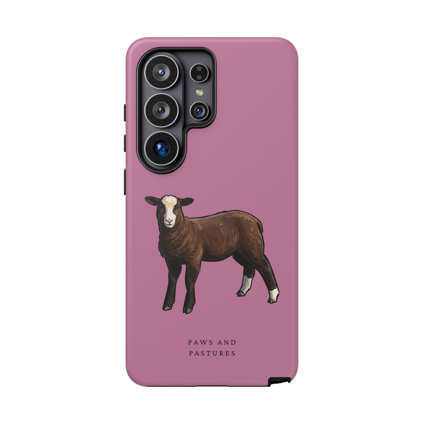 Zwartble Phone Case — Brown Sheep Illustration "Paws and Pastures"