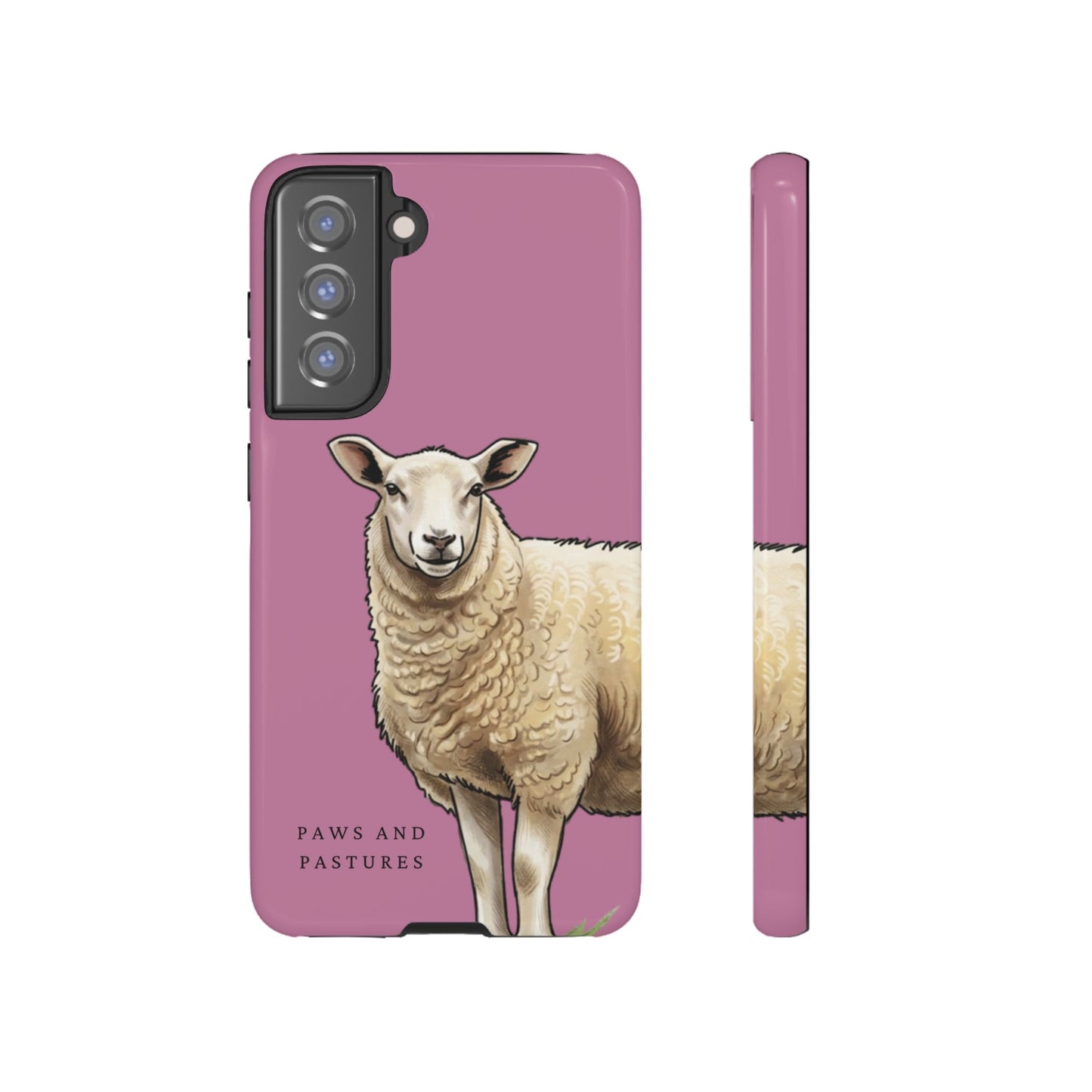 Pink Sheep Illustration Tough Phone Case