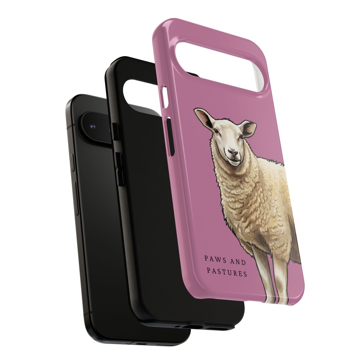 Pink Sheep Illustration Tough Phone Case