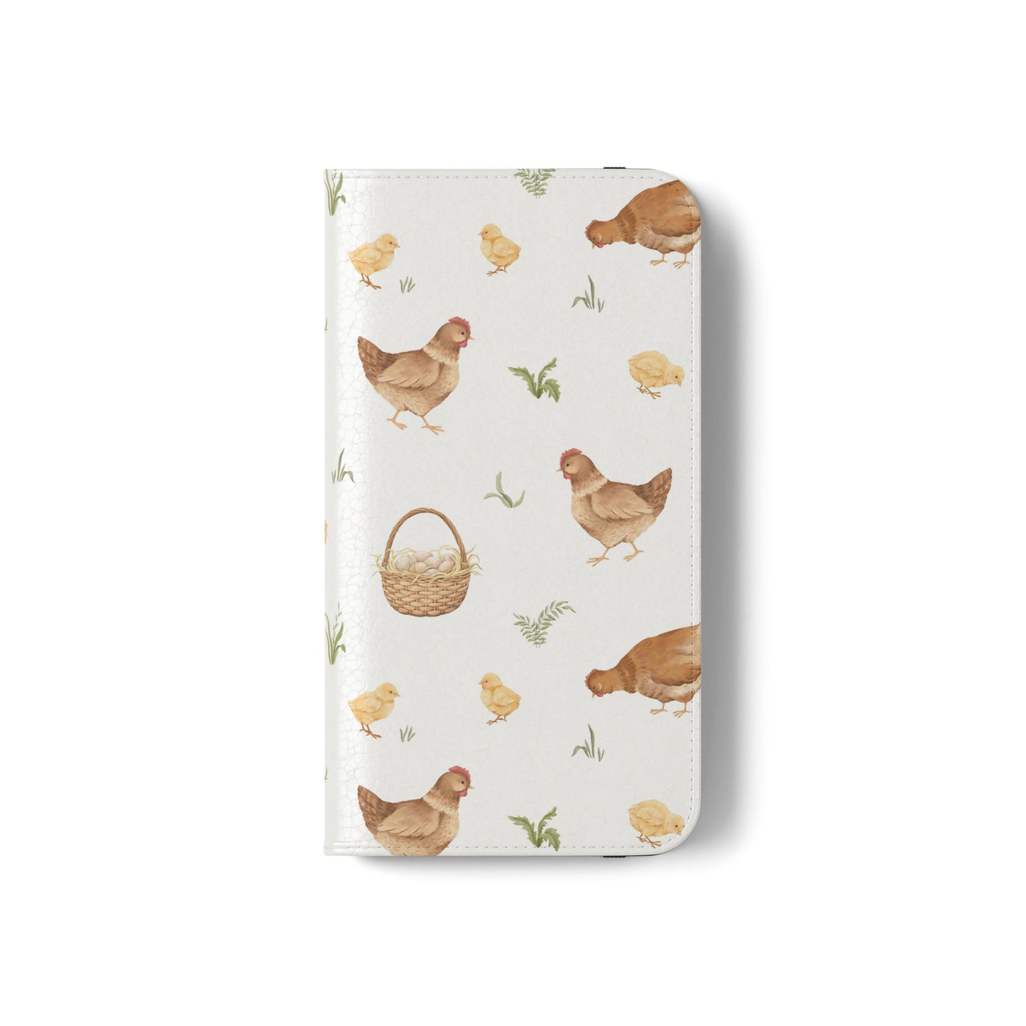 Flip Case – Watercolor Chickens & Baskets Phone Wallet Case