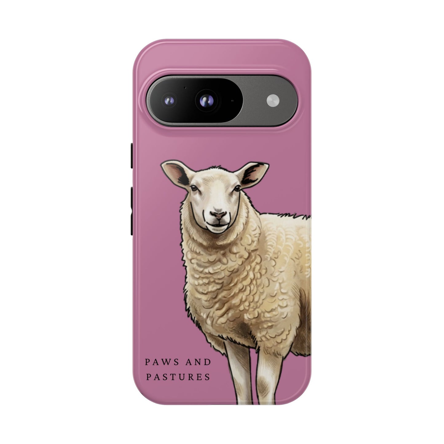 Pink Sheep Illustration Tough Phone Case