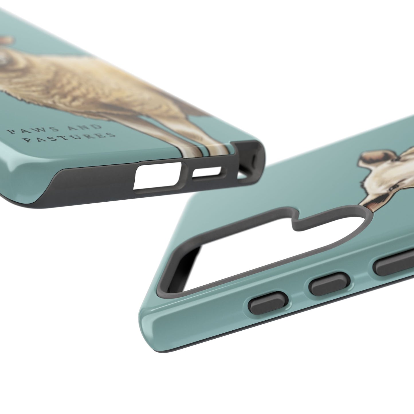 Teal Sheep Illustration Tough Phone Case