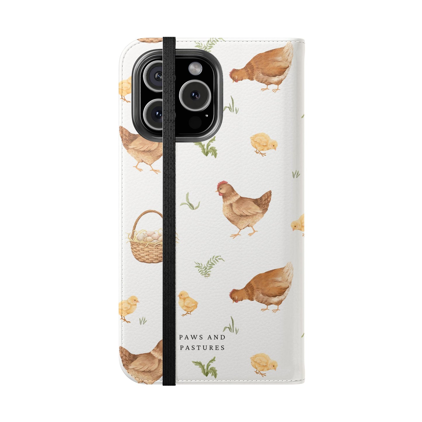 Flip Case – Watercolor Chickens & Baskets Phone Wallet Case