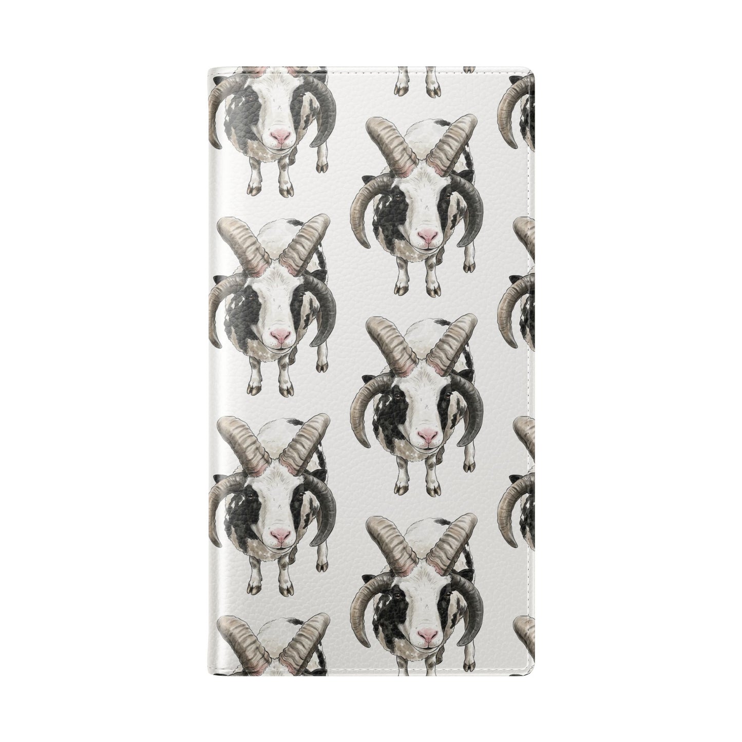 Jacob Sheep Pattern Flip Phone Case — Cute Farm Animal Wallet Cover