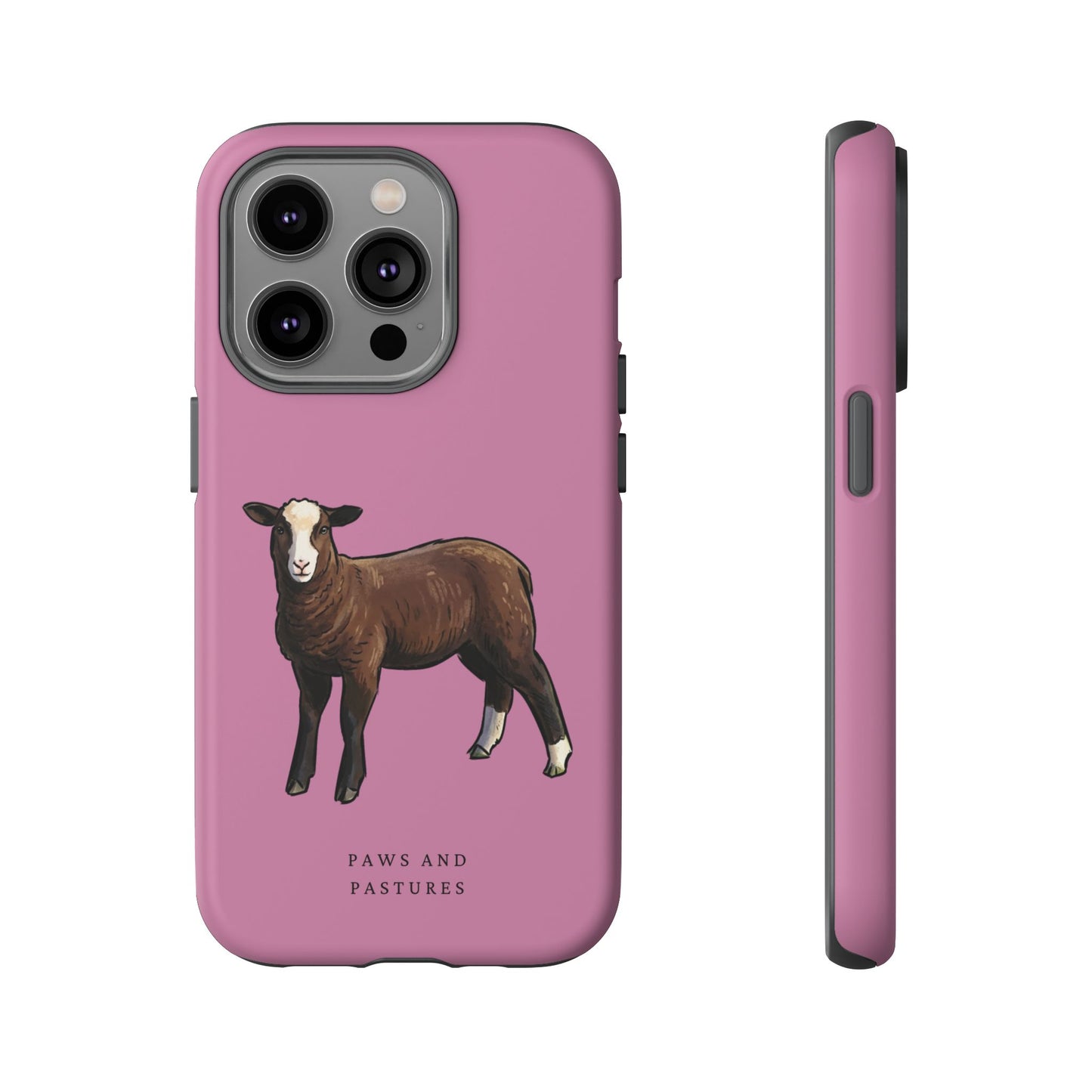 Zwartble Phone Case — Brown Sheep Illustration "Paws and Pastures"