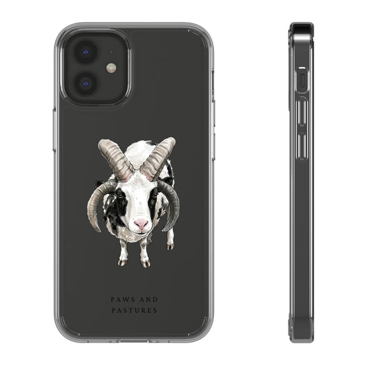 Jacob Sheep Clear Phone Case — Cute Goat Illustration Clear Case for Sheep Lovers