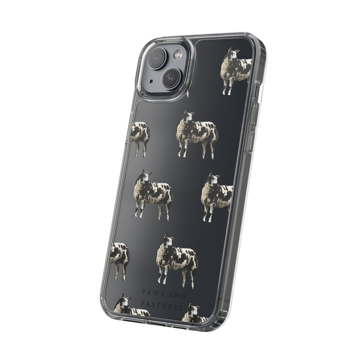 Dutch Spotted Sheep Pattern iPhone Clear Case