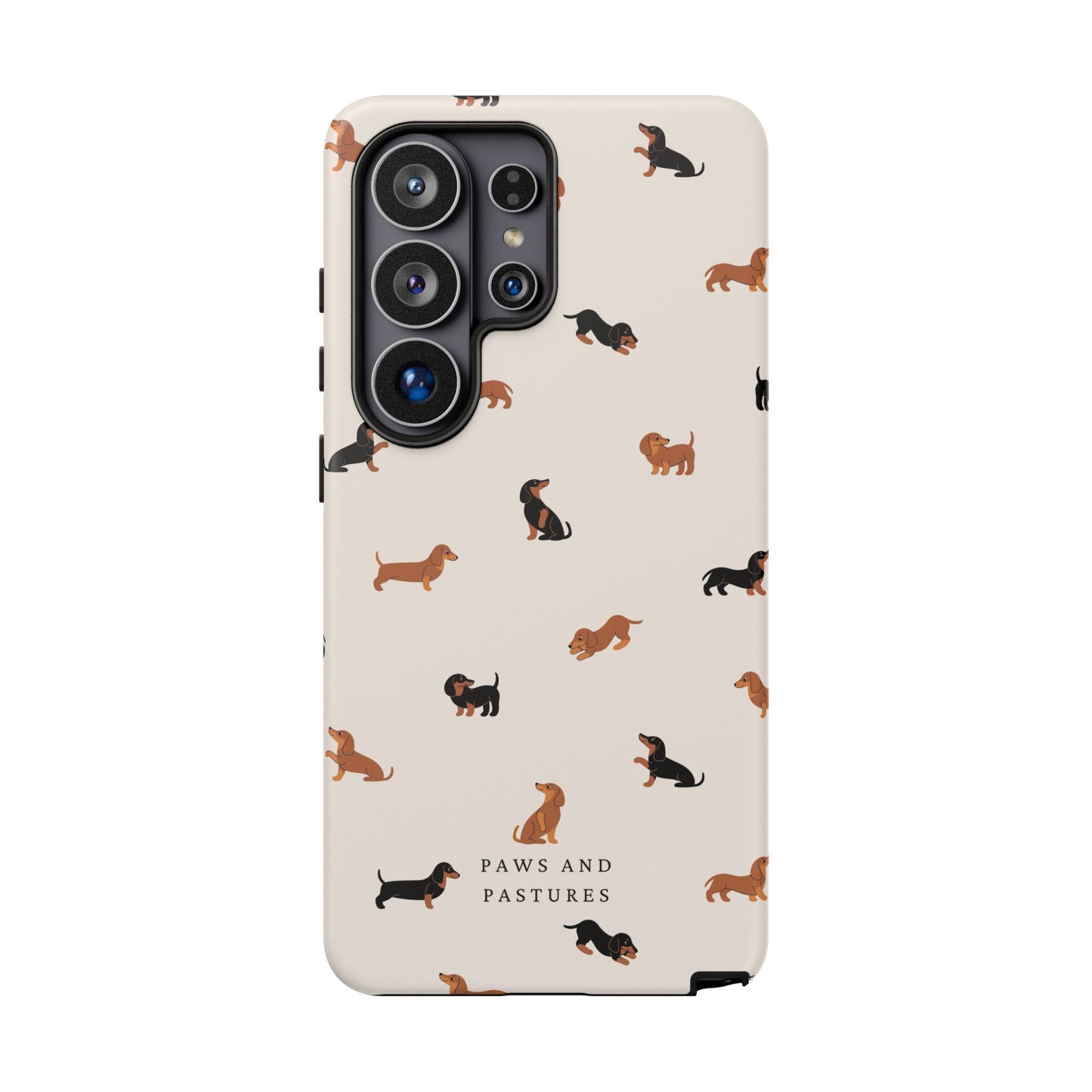 Dachshund Pattern Phone Case — Cute Wiener Dog Protective Cover