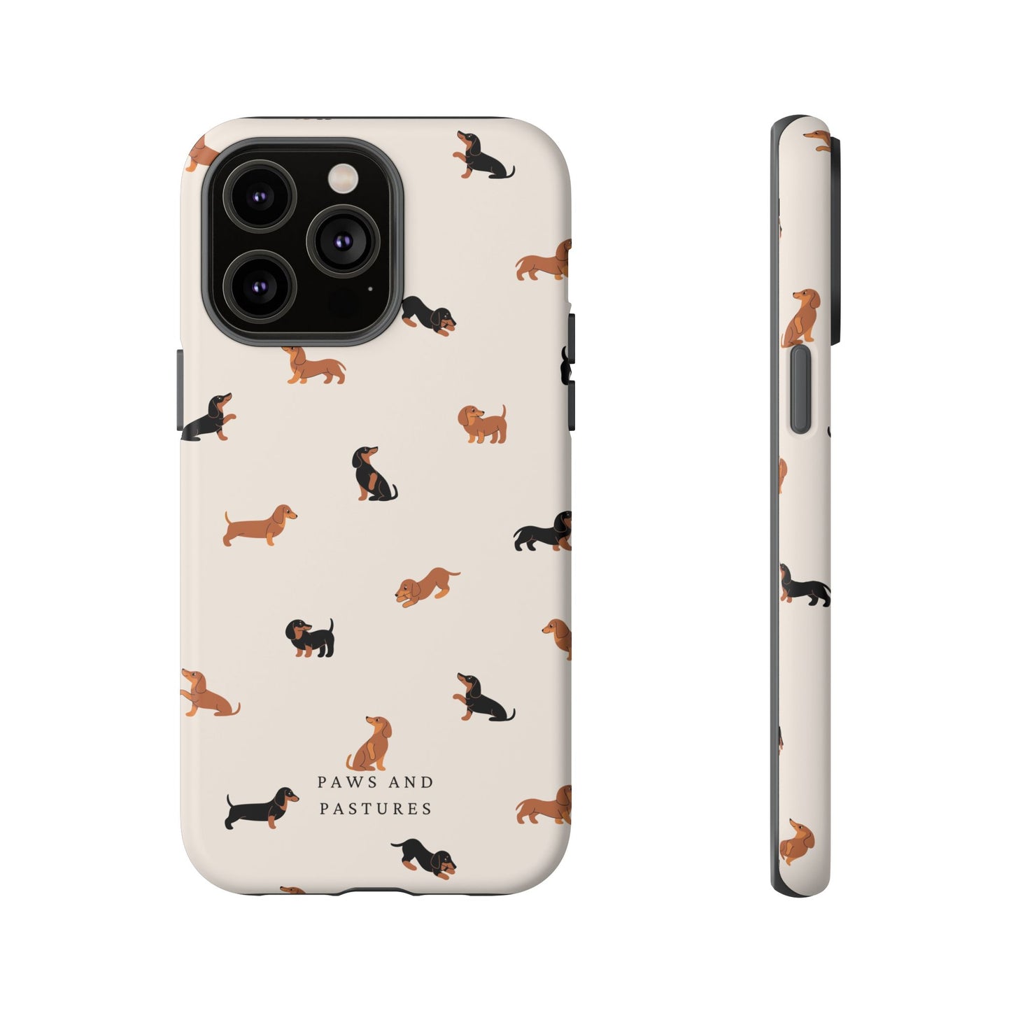 Dachshund Pattern Phone Case — Cute Wiener Dog Protective Cover