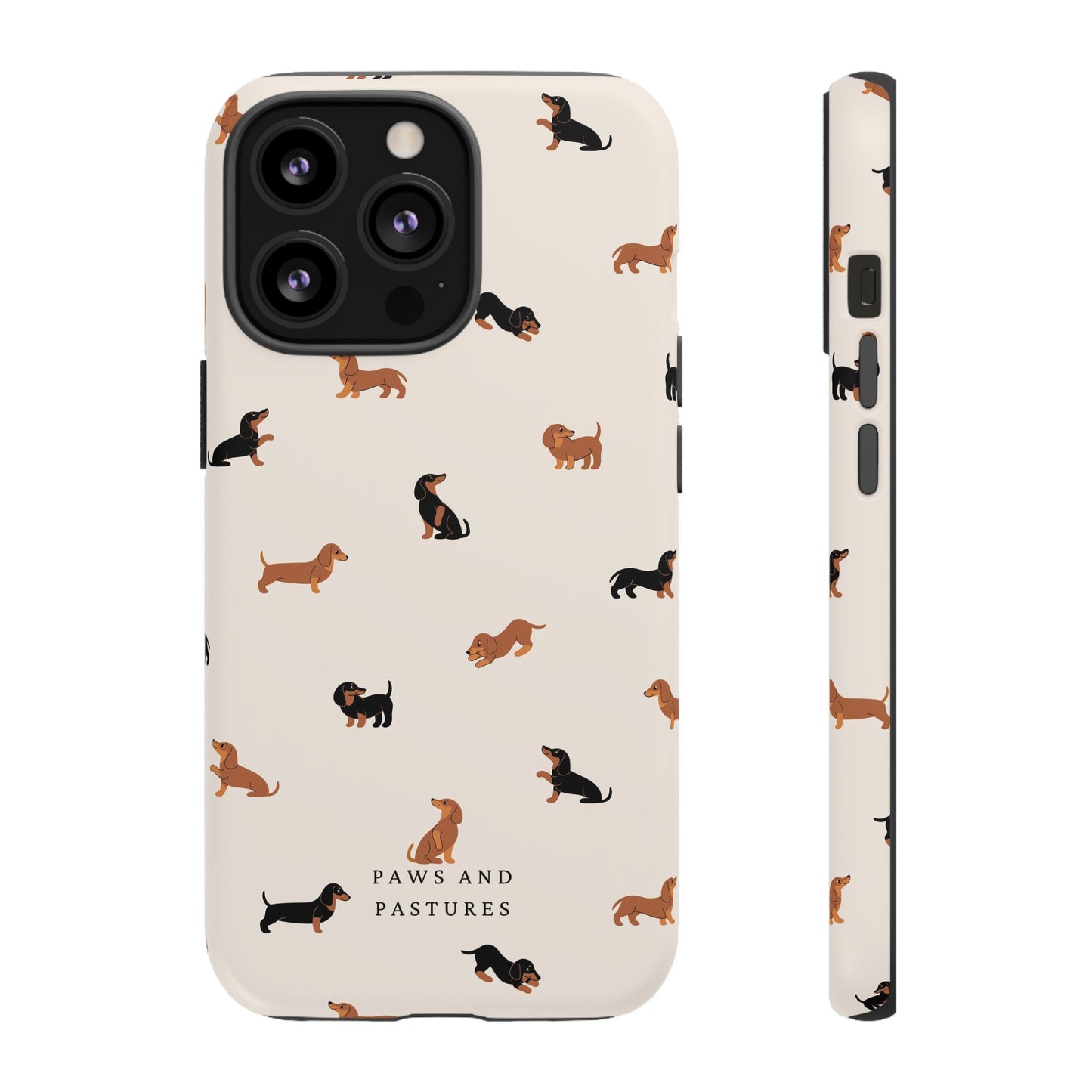 Dachshund Pattern Phone Case — Cute Wiener Dog Protective Cover