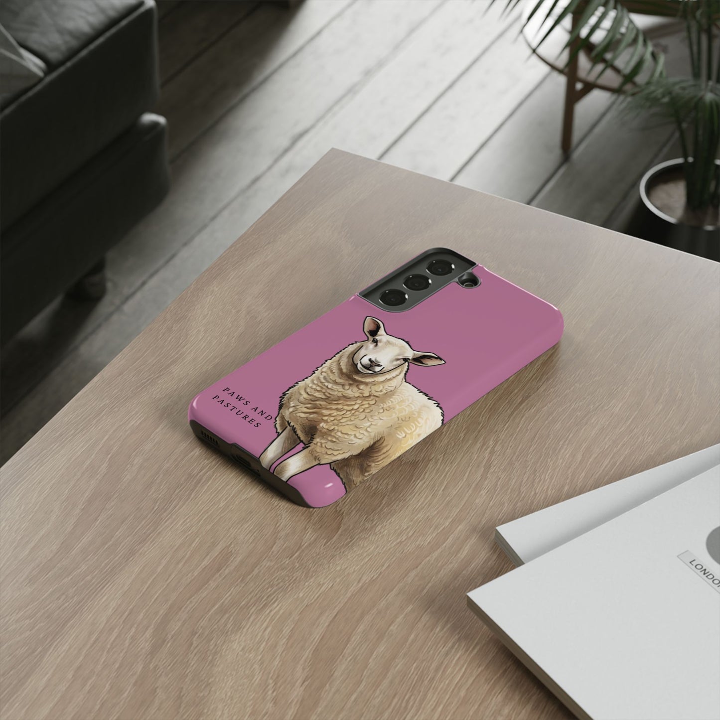 Pink Sheep Illustration Tough Phone Case