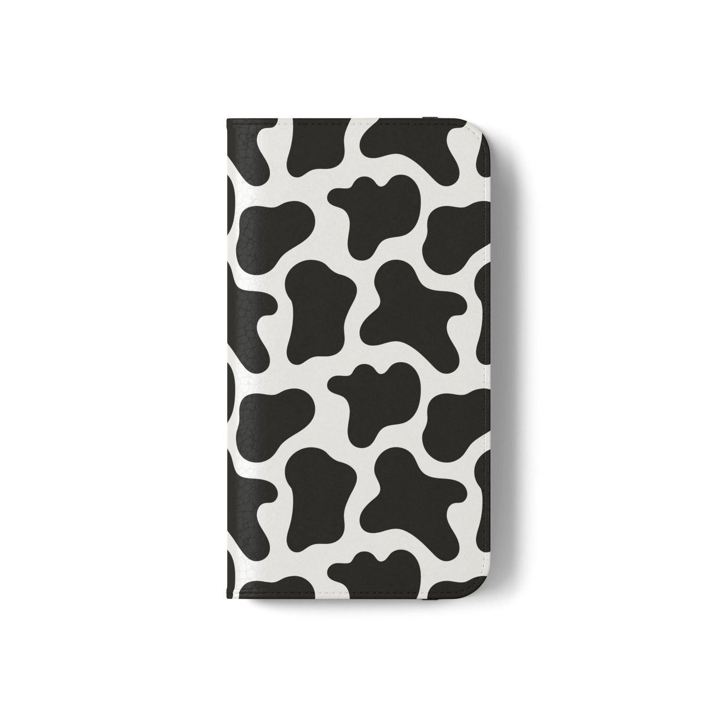 Cow Print Flip Phone Case — Black & White Wallet Flip Case