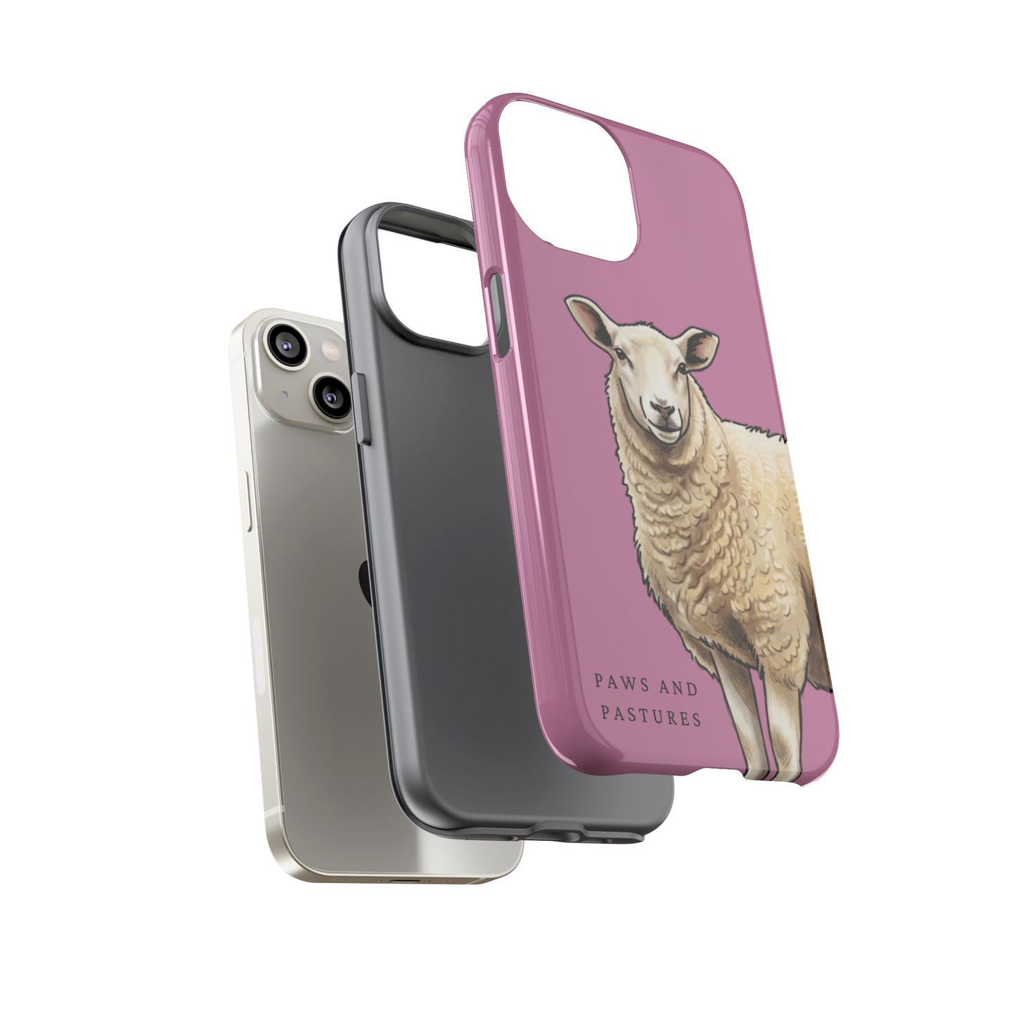 Pink Sheep Illustration Tough Phone Case
