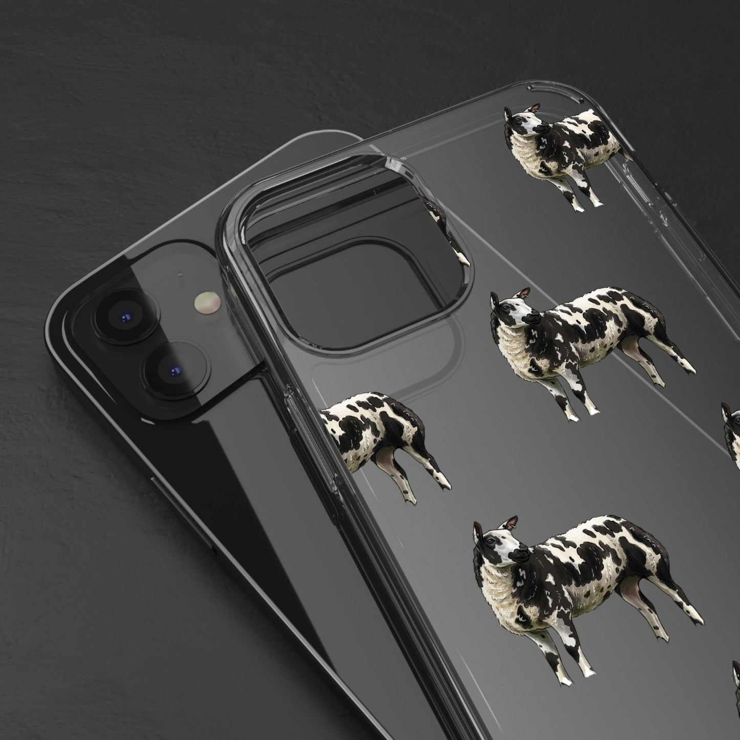 Dutch Spotted Sheep Pattern iPhone Clear Case