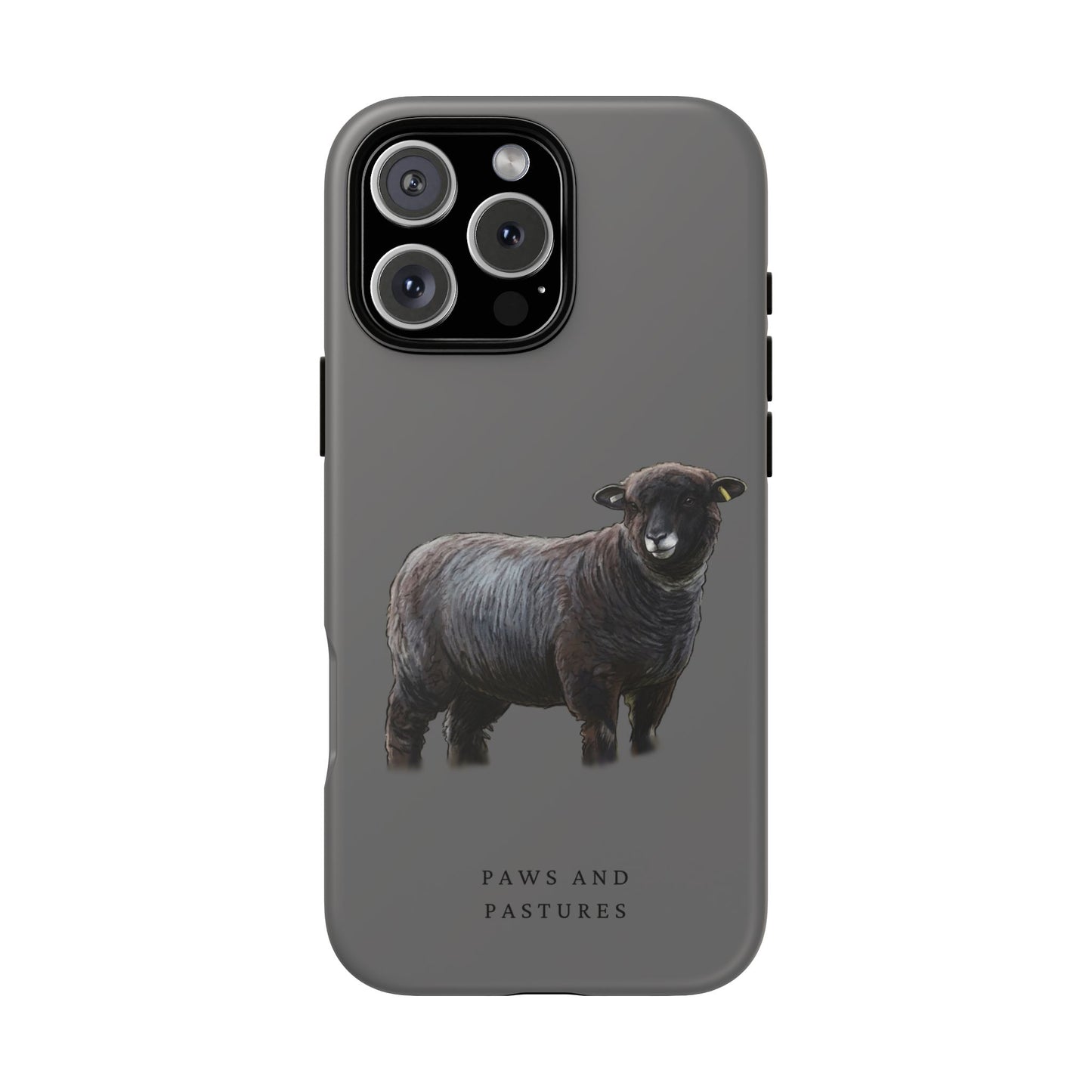 Coloured Ryeland Sheep Phone Case - 'Paws and Pastures' Protective Tough Phone Cover