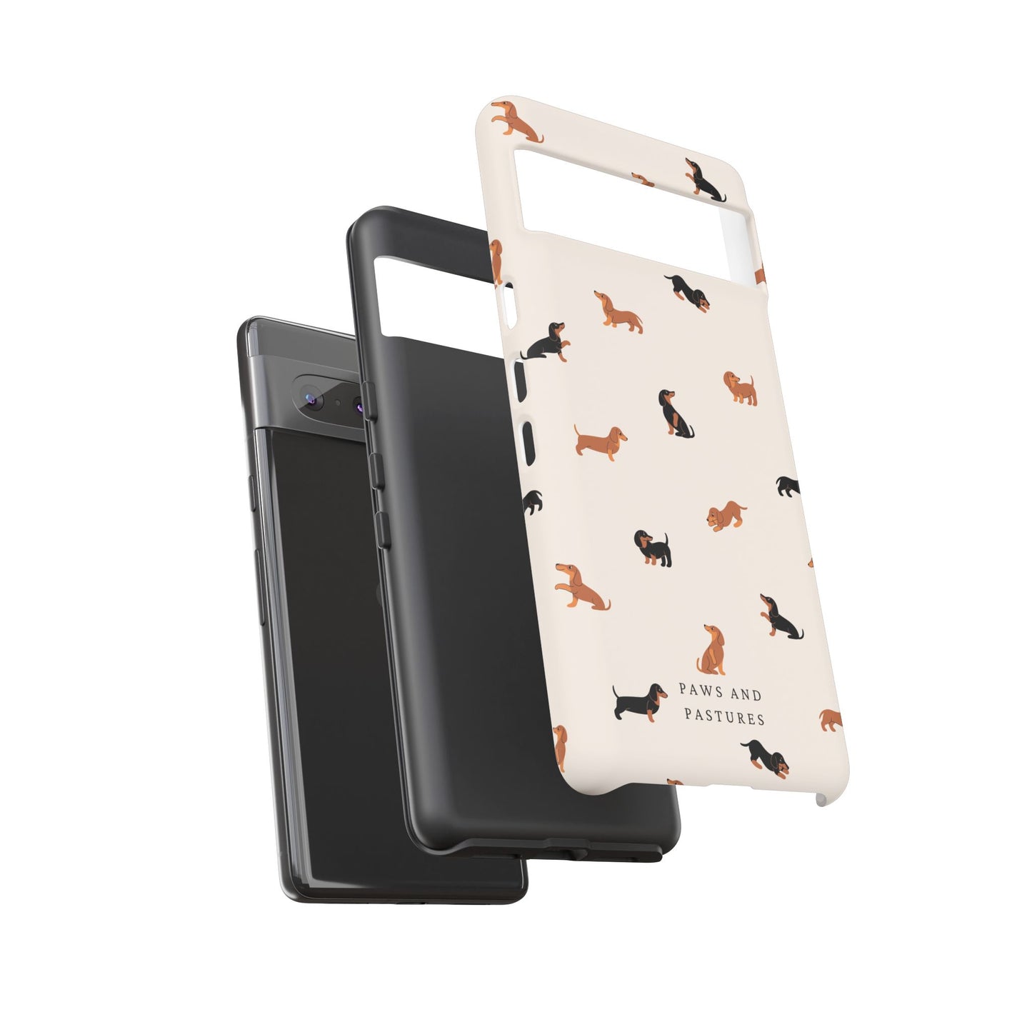 Dachshund Pattern Phone Case — Cute Wiener Dog Protective Cover