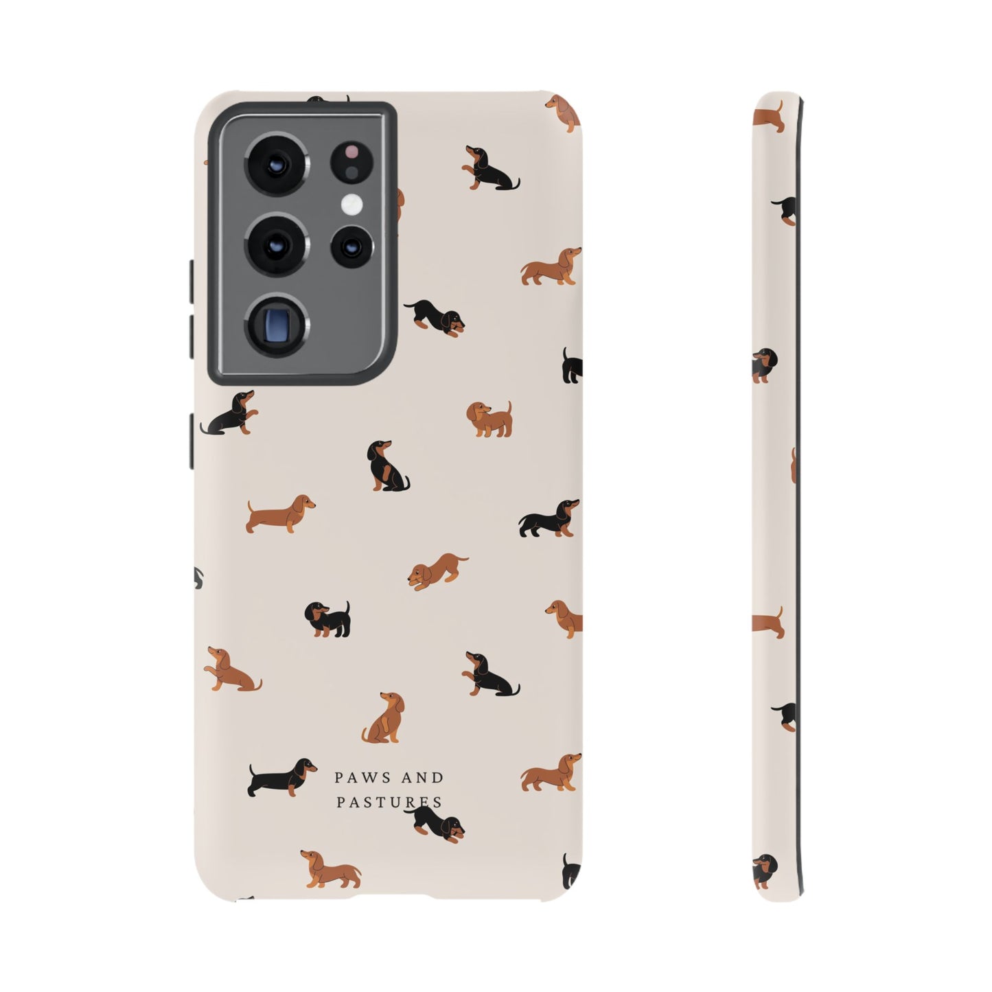 Dachshund Pattern Phone Case — Cute Wiener Dog Protective Cover
