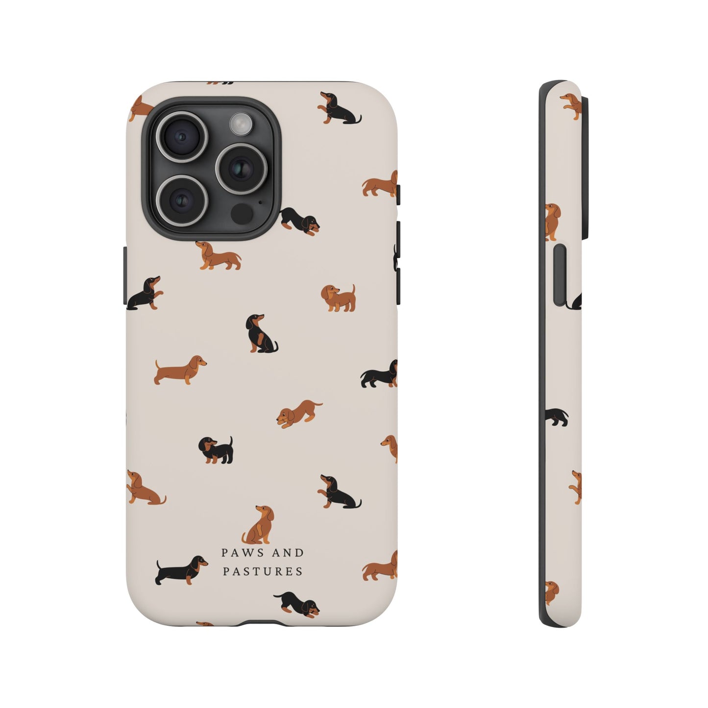 Dachshund Pattern Phone Case — Cute Wiener Dog Protective Cover