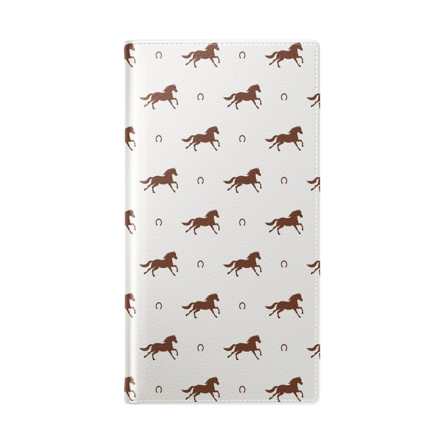 Horse Pattern Flip Case — Leather Wallet Phone Cover with Galloping Horses