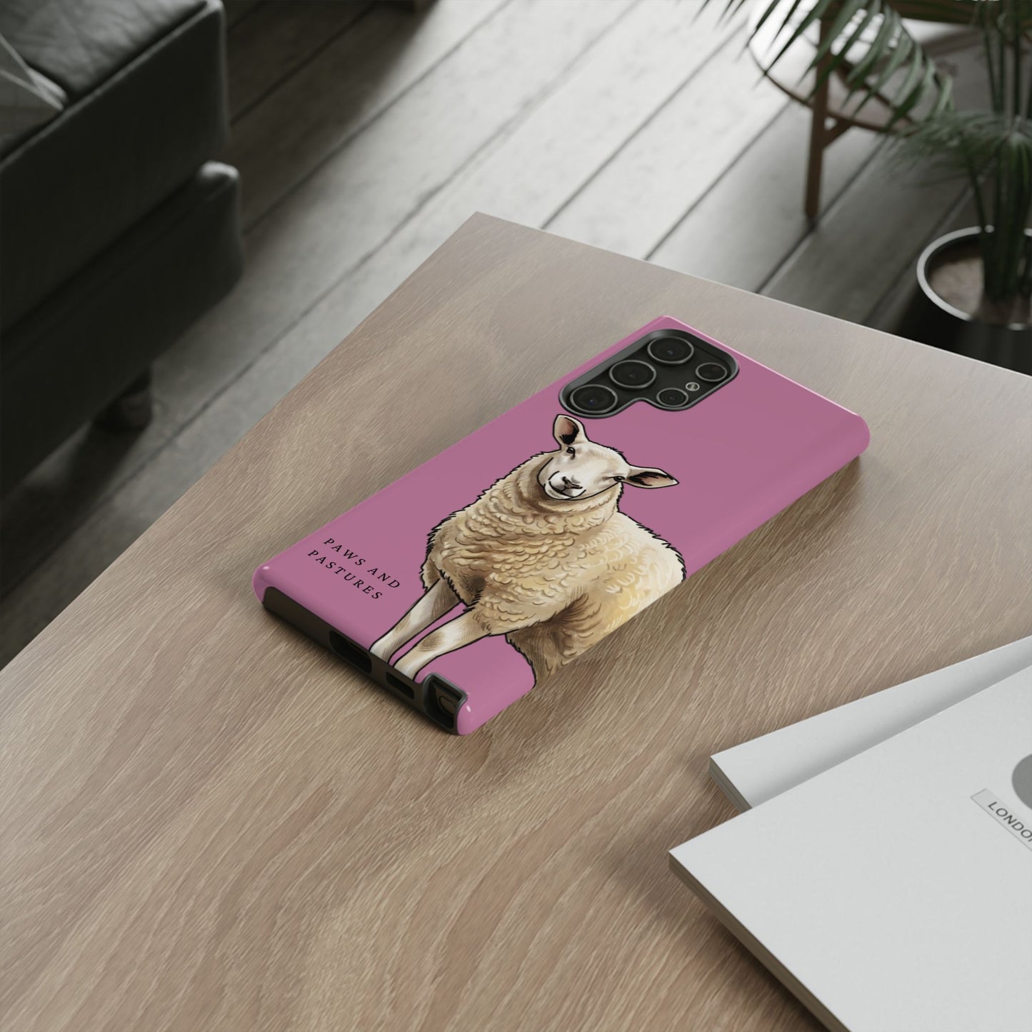 Pink Sheep Illustration Tough Phone Case
