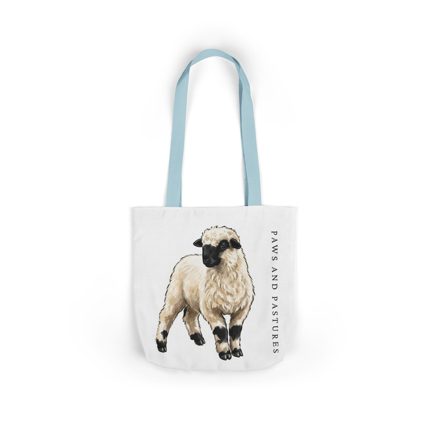 Valais Blacknose Sheep Illustration Canvas Tote Bag