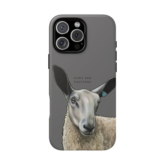 Blue Faced Leicester Sheep Portrait Phone Case – Paws and Pastures Protective Hard Case